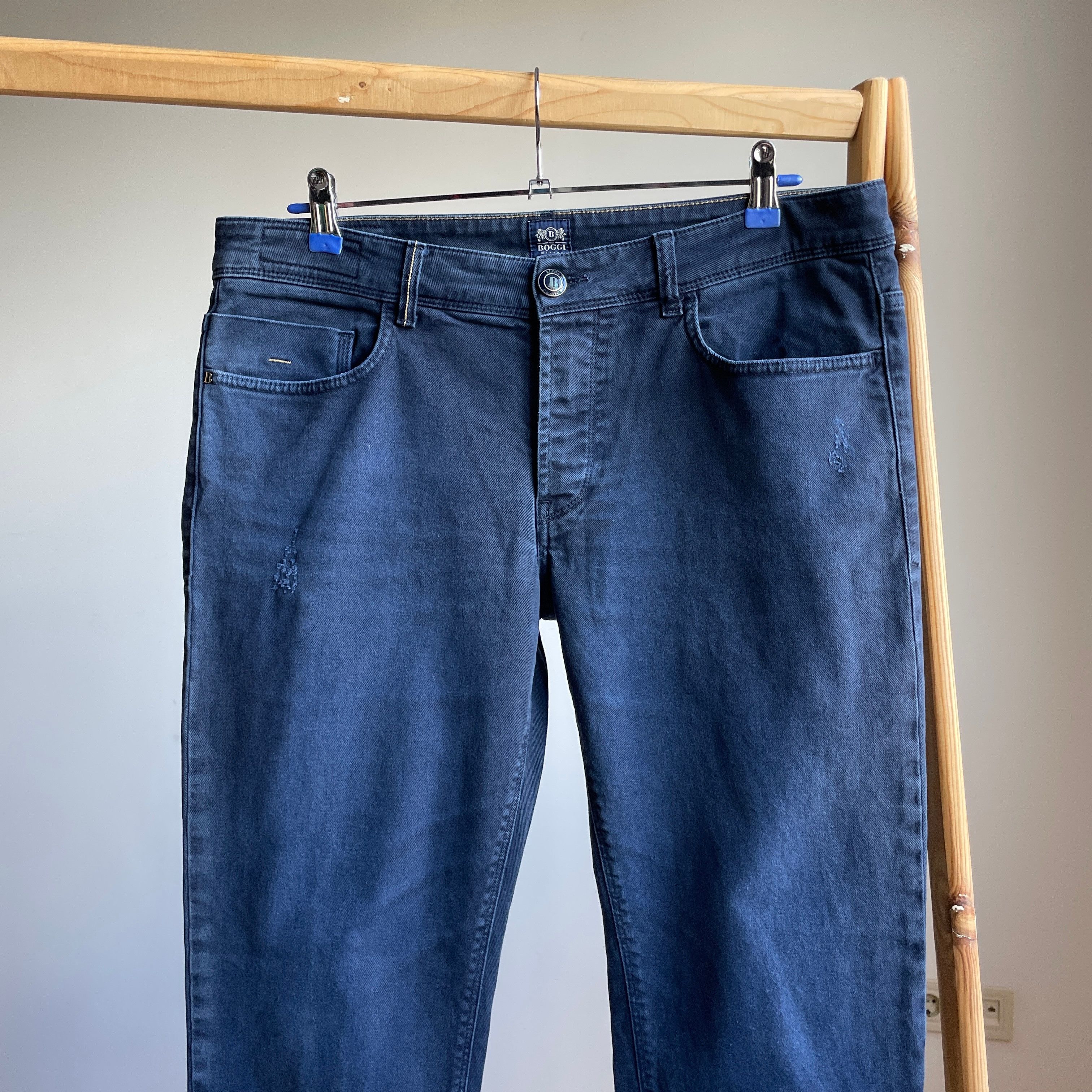 Boggi Boggi Manuel Extra Slim Fit Distressed Garment Dyed Denim Size US 36 / EU 52 - 3 Thumbnail