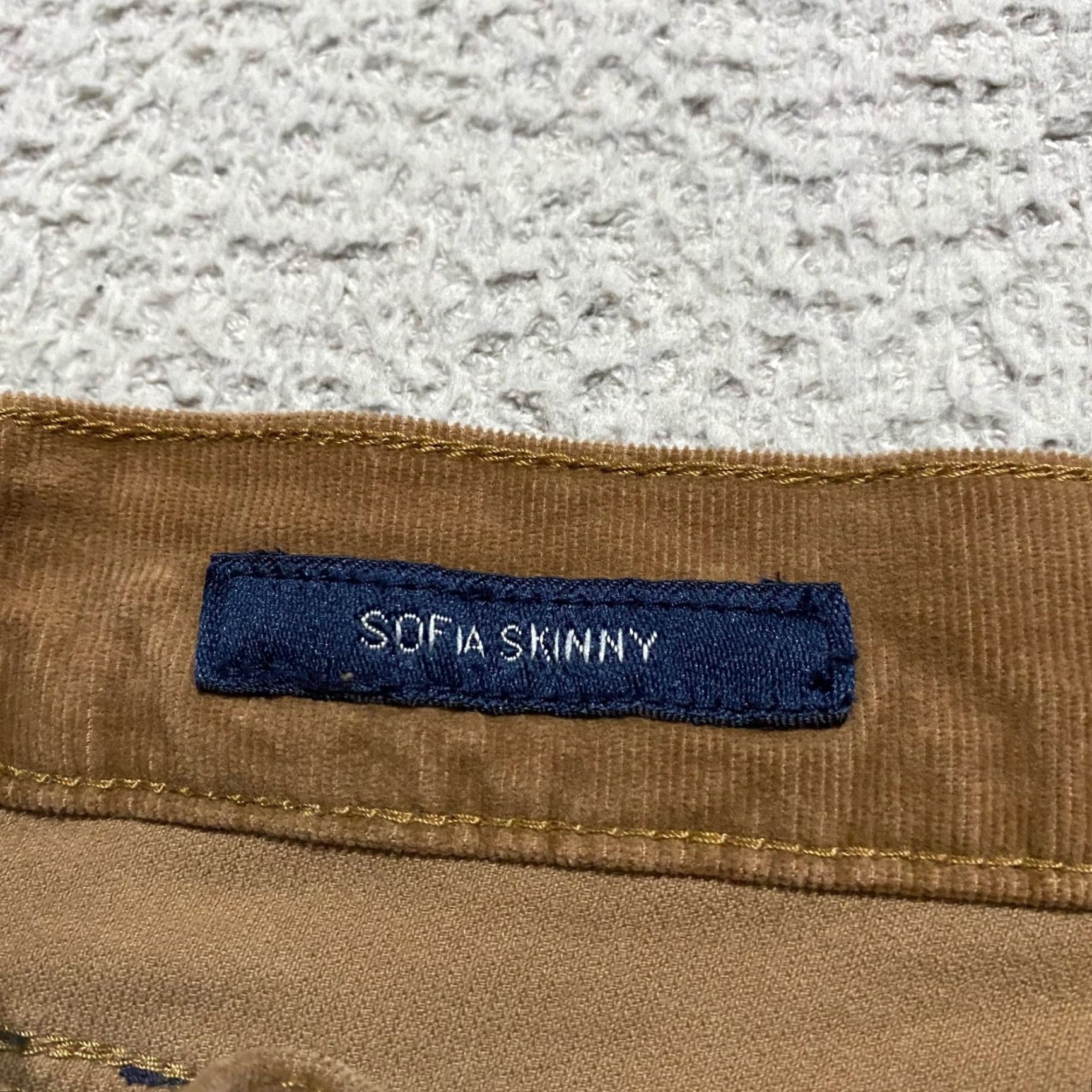 Lucky Brand Lucky Brand Womens Jeans Brown Corduroy Sofia Skinny Mid Rise 12 Adult Regular 29in Inseam 30in Waist 5-Pocket Stretch Corduroy Brown Jeans Women Size 34" / US 12 / IT 48 - 4 Thumbnail