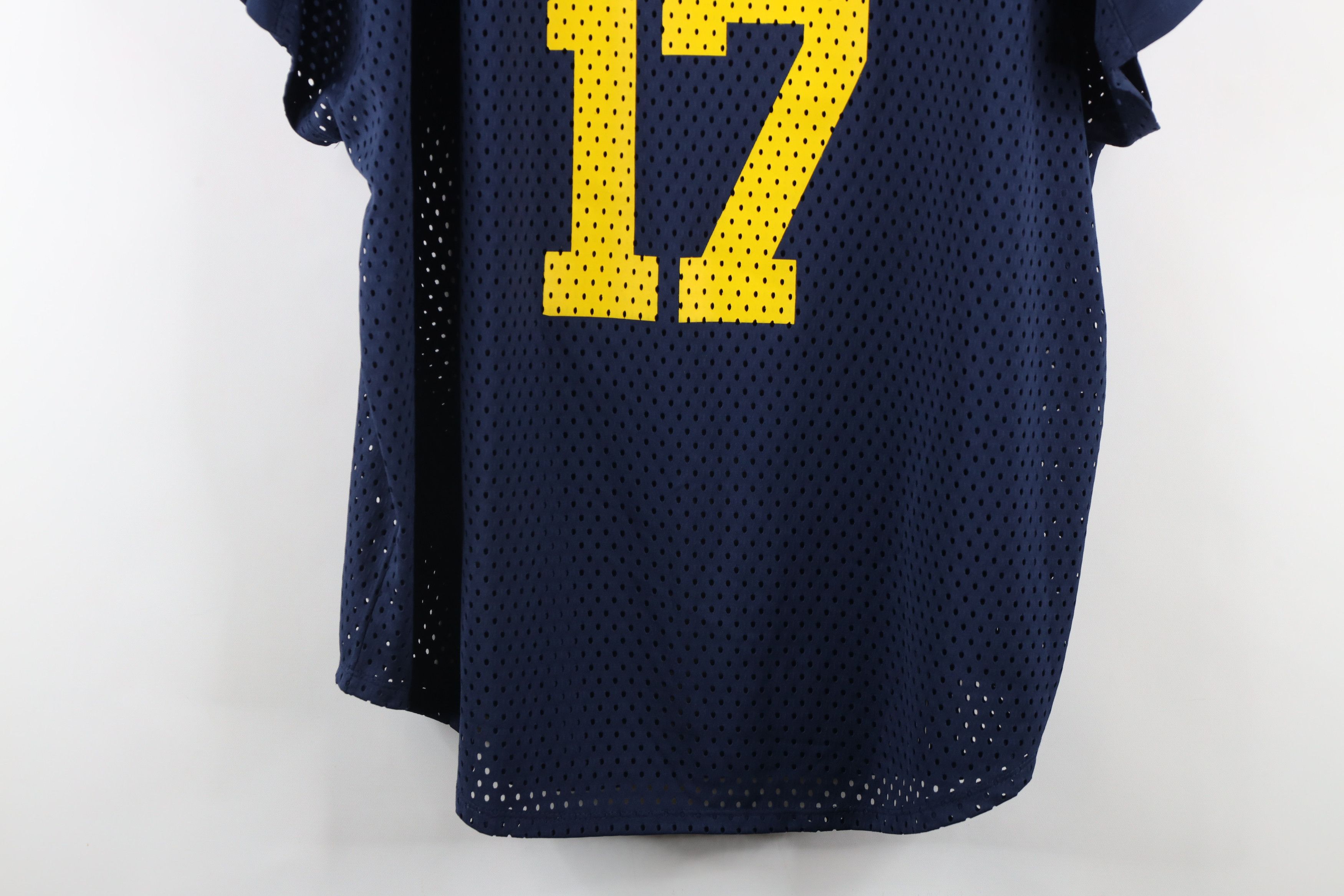 Nike × Vintage Nike Spell Out Mesh University of Michigan Football Jersey Size US XXL / EU 58 / 5 - 3 Thumbnail
