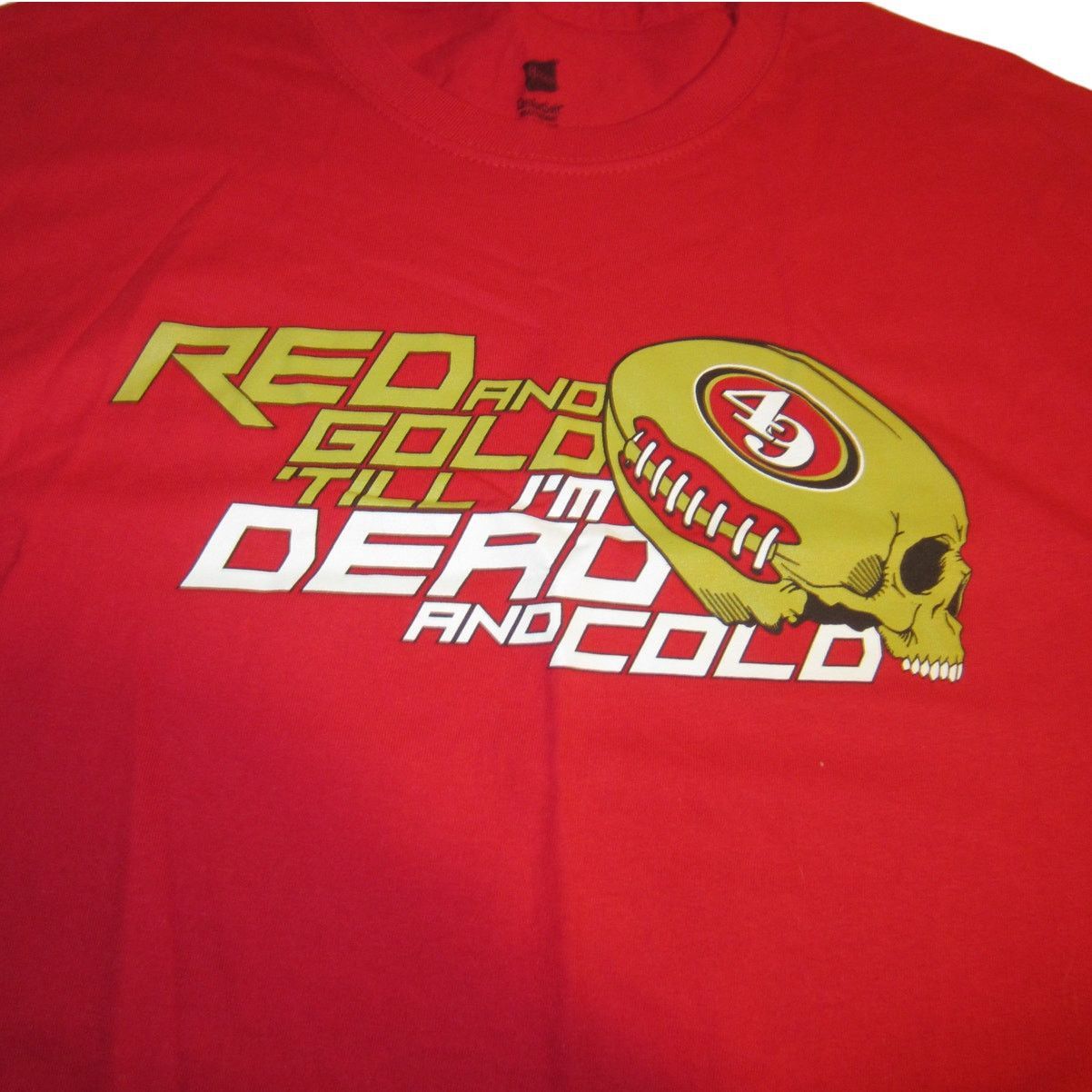 Hanes 49ers Graphic Tee Red & Gold Till I’m Dead & Cold XL Size US XL / EU 56 / 4 - 3 Thumbnail
