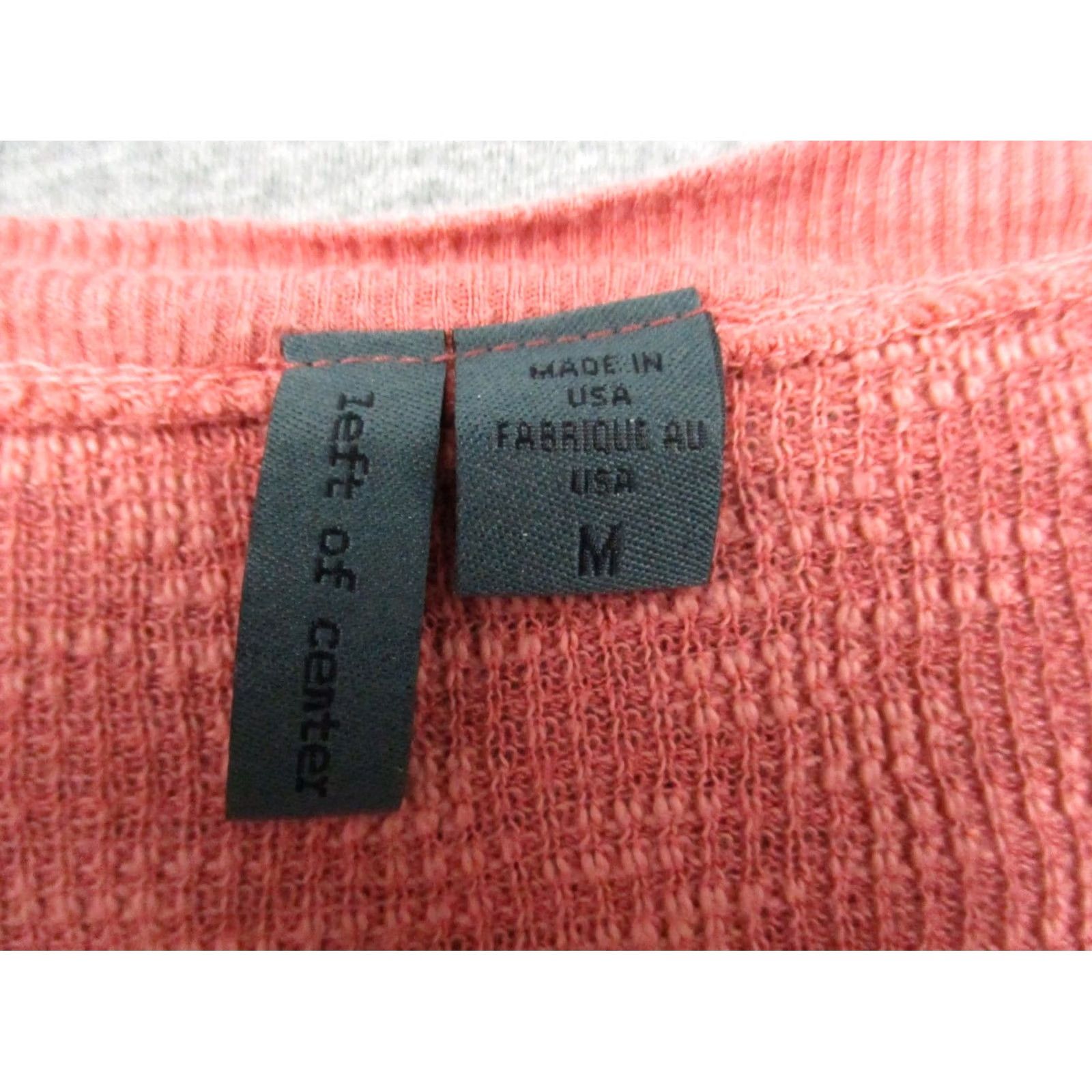 Anthropologie Left of Center Anthropologie Women's Medium Pink Knit Top Long Sleeve Raglan Sleeve Tunic Casual Size M / US 6-8 / IT 42-44 - 2 Thumbnail
