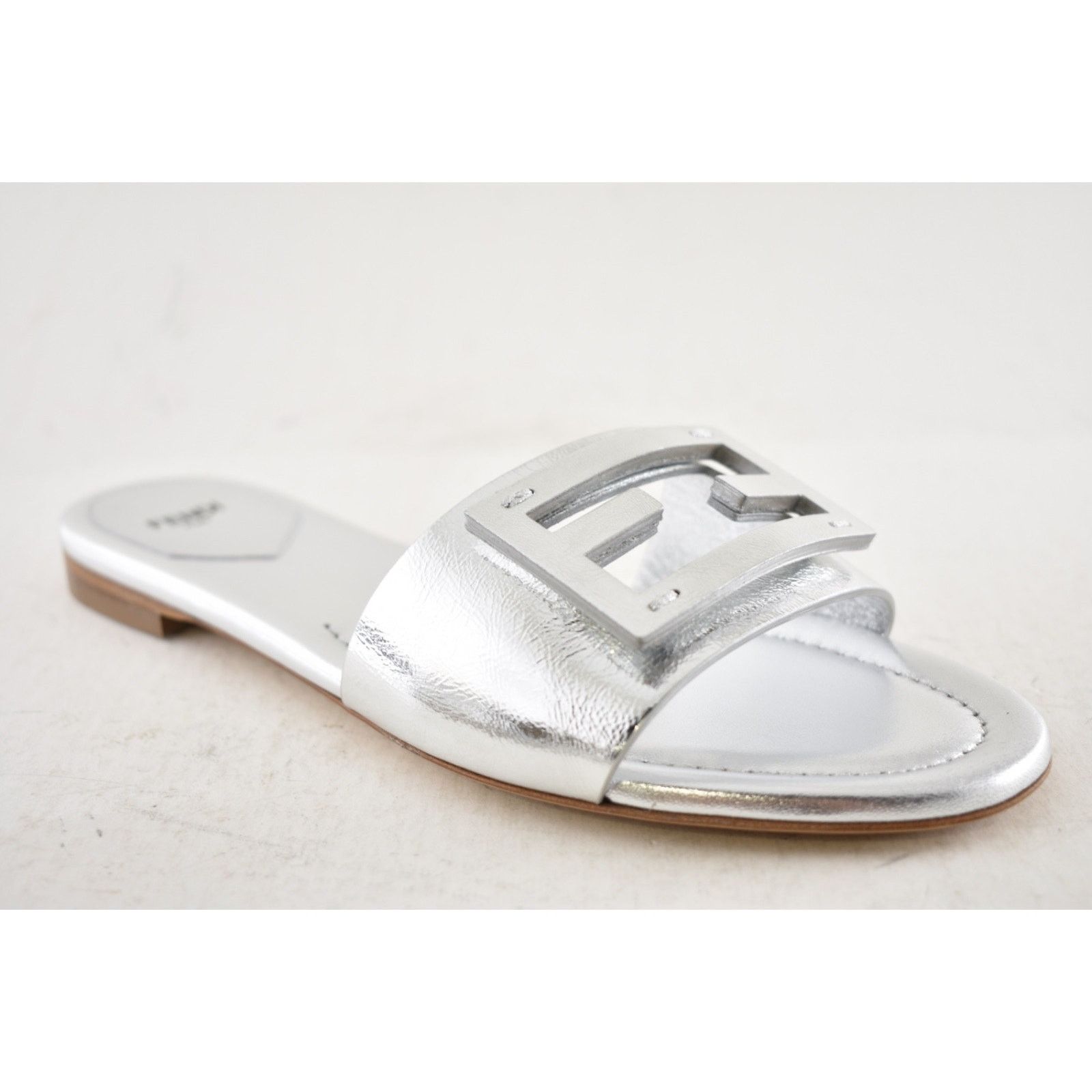 Fendi Fendi Baguette Leather FF Monogram Mule Slide Sandal 39 Size US 9 / IT 39 - 6 Thumbnail