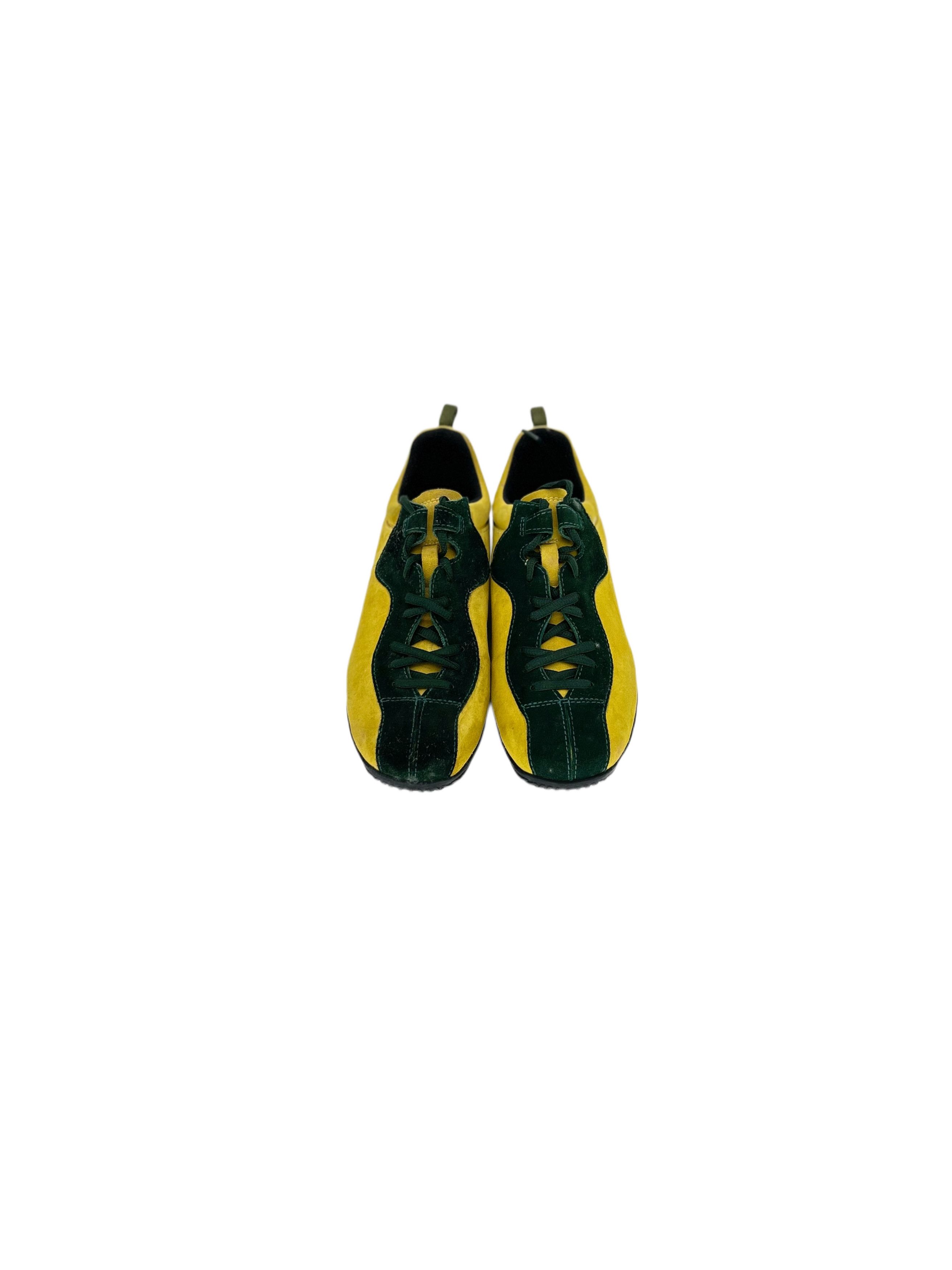 Prada Prada Linea Rossa Bi-Colour Suede Hybrid Trainers Size US 6.5 / EU 39-40 - 4 Thumbnail