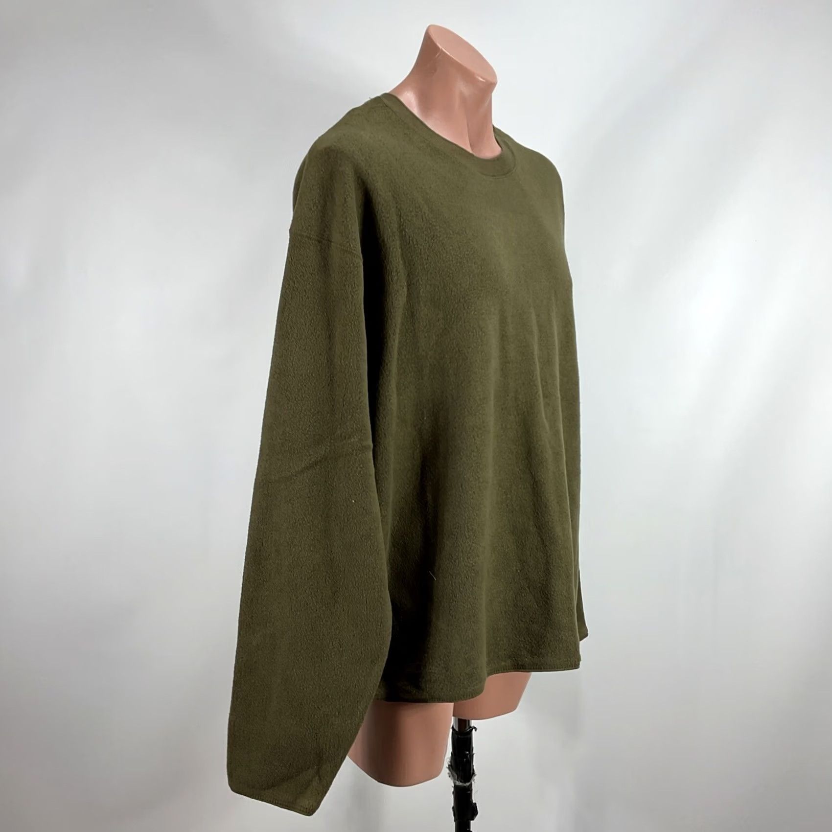 Calvin Klein VINTAGE Calvin Klein Olive Green Fleece Crewneck Relaxed Sweater XXL Men Green 90s Solid Crew Neck Wool-ish? Size US XXL / EU 58 / 5 - 4 Thumbnail