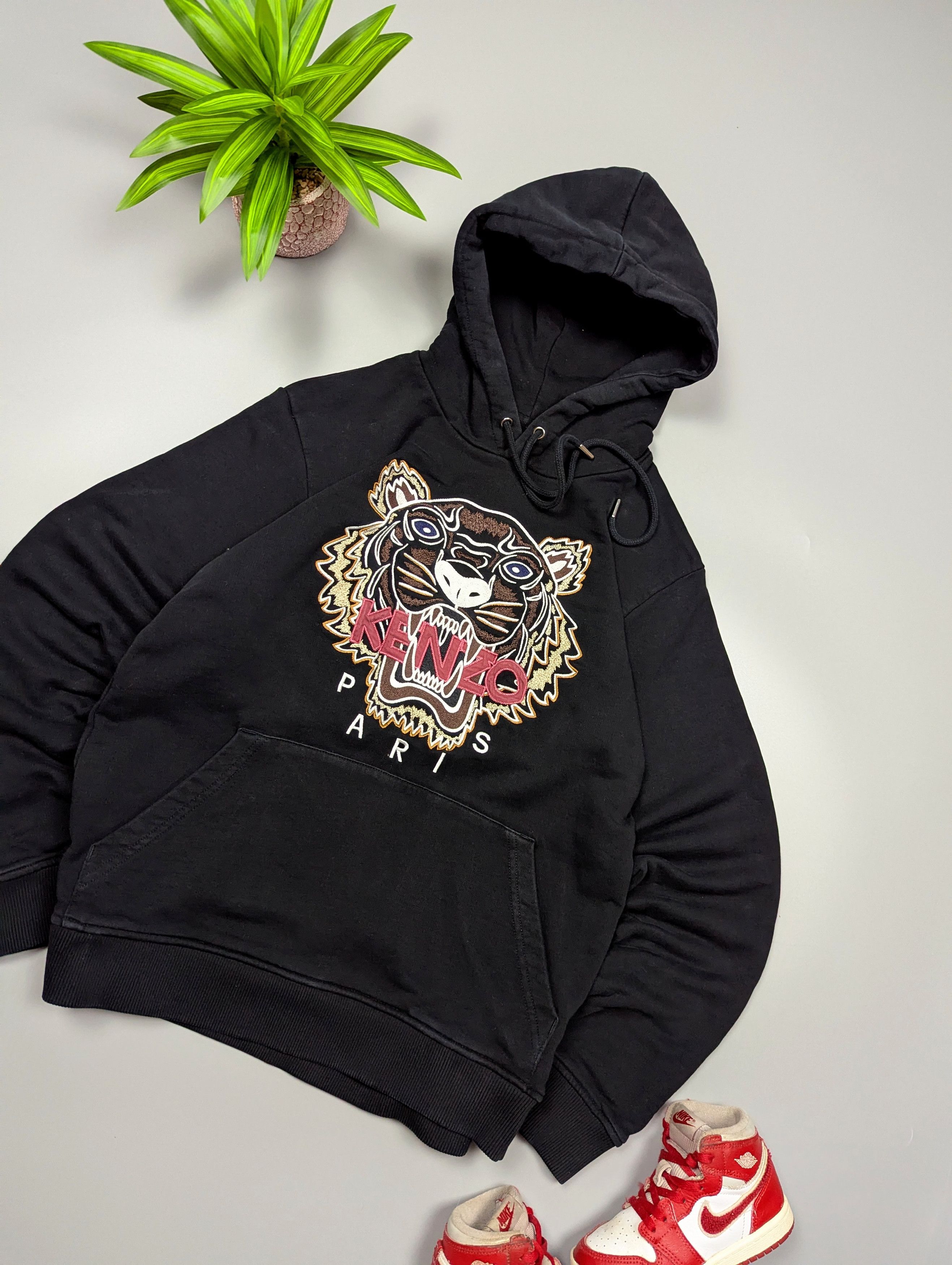 Kenzo Kenzo Paris Tiger Hoodie – Black – S/M – Embroidered Logo Size M / US 6-8 / IT 42-44 - 5 Thumbnail