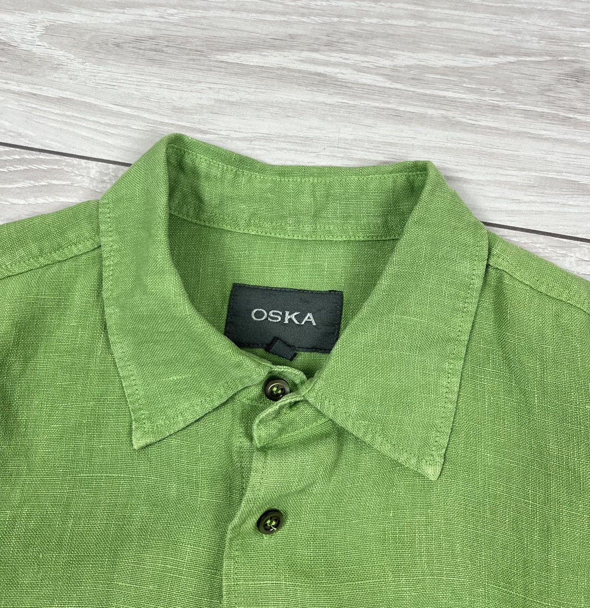Other New Oska Linen Button Up Green Shirt Size US L / EU 52-54 / 3 - 9 Thumbnail