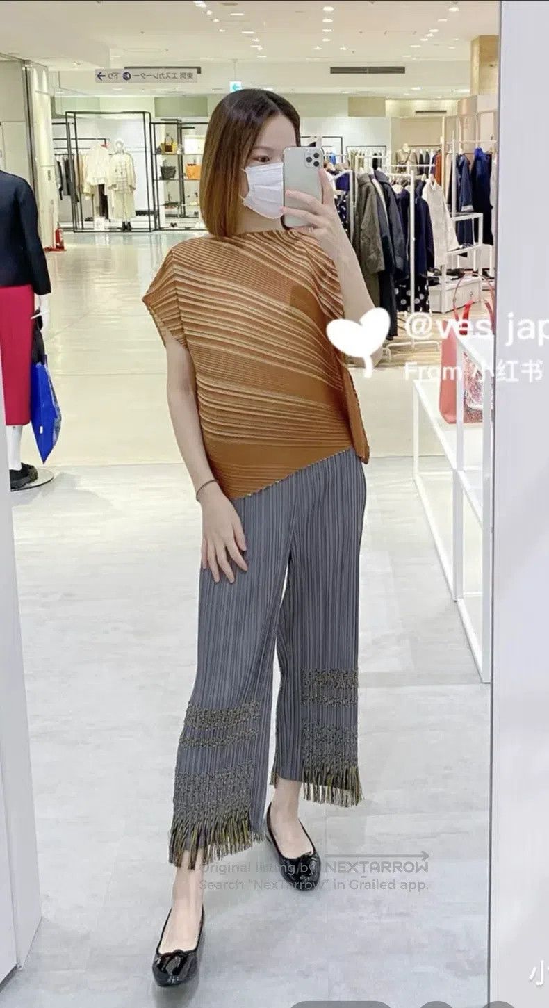 Issey Miyake Issey Miyake size:3 Fringed Pants Gray Size 22" - 3 Thumbnail