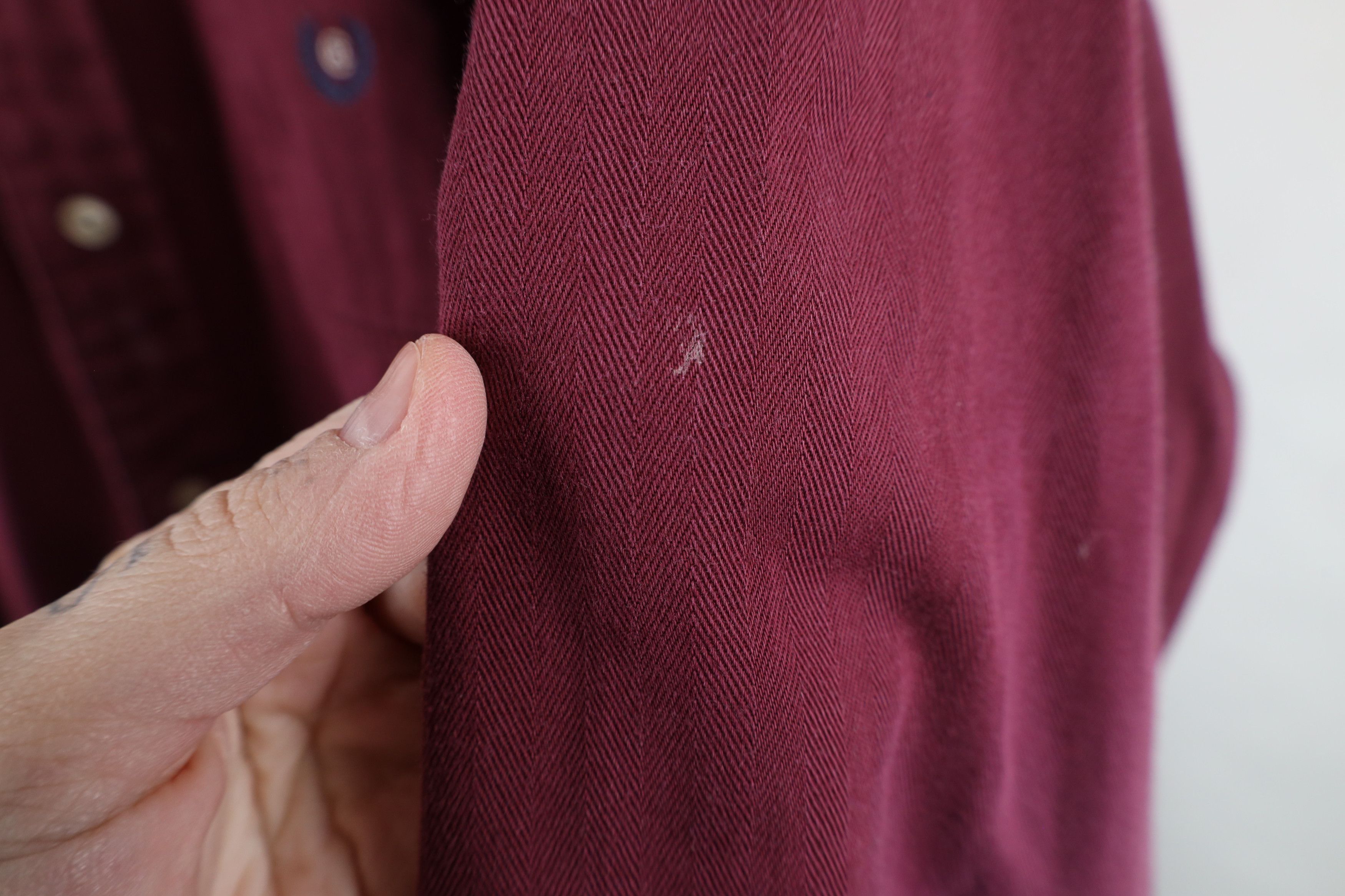 Ralph Lauren × Vintage Vtg 90s Chaps Ralph Lauren Herringbone Button Down Shirt Size US XXL / EU 58 / 5 - 7 Thumbnail