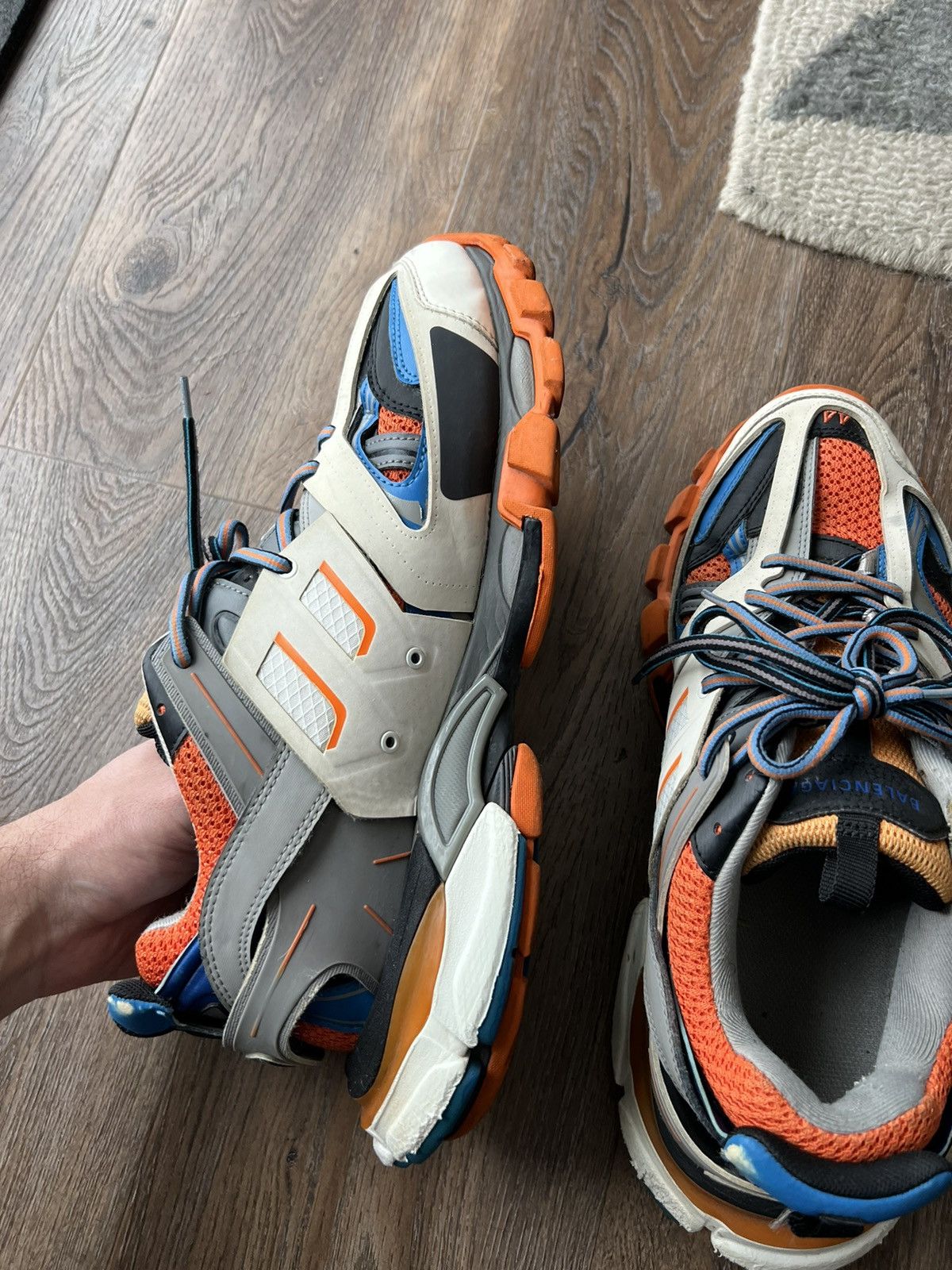 Balenciaga Balenciaga Track Trainer blue orange size 11 EU 44 Size US 11 / EU 44 - 6 Thumbnail