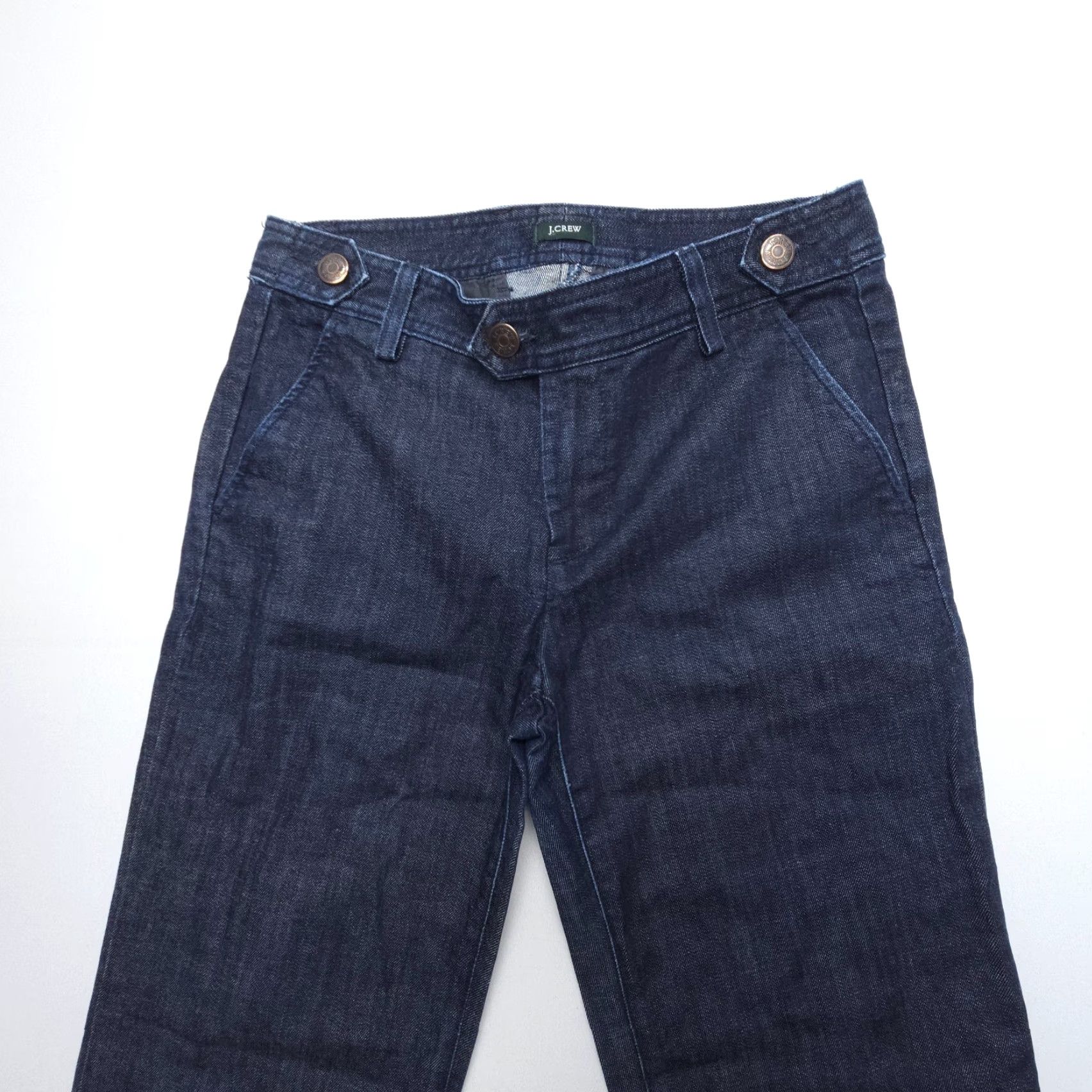 J.Crew VINTAGE J.CREW Jeans Wide-Leg Dark Wash 29x30 5-Pocket Denim Blue Women Baggy 90s Bohemian USA Made Jeans Size 29" - 4 Thumbnail