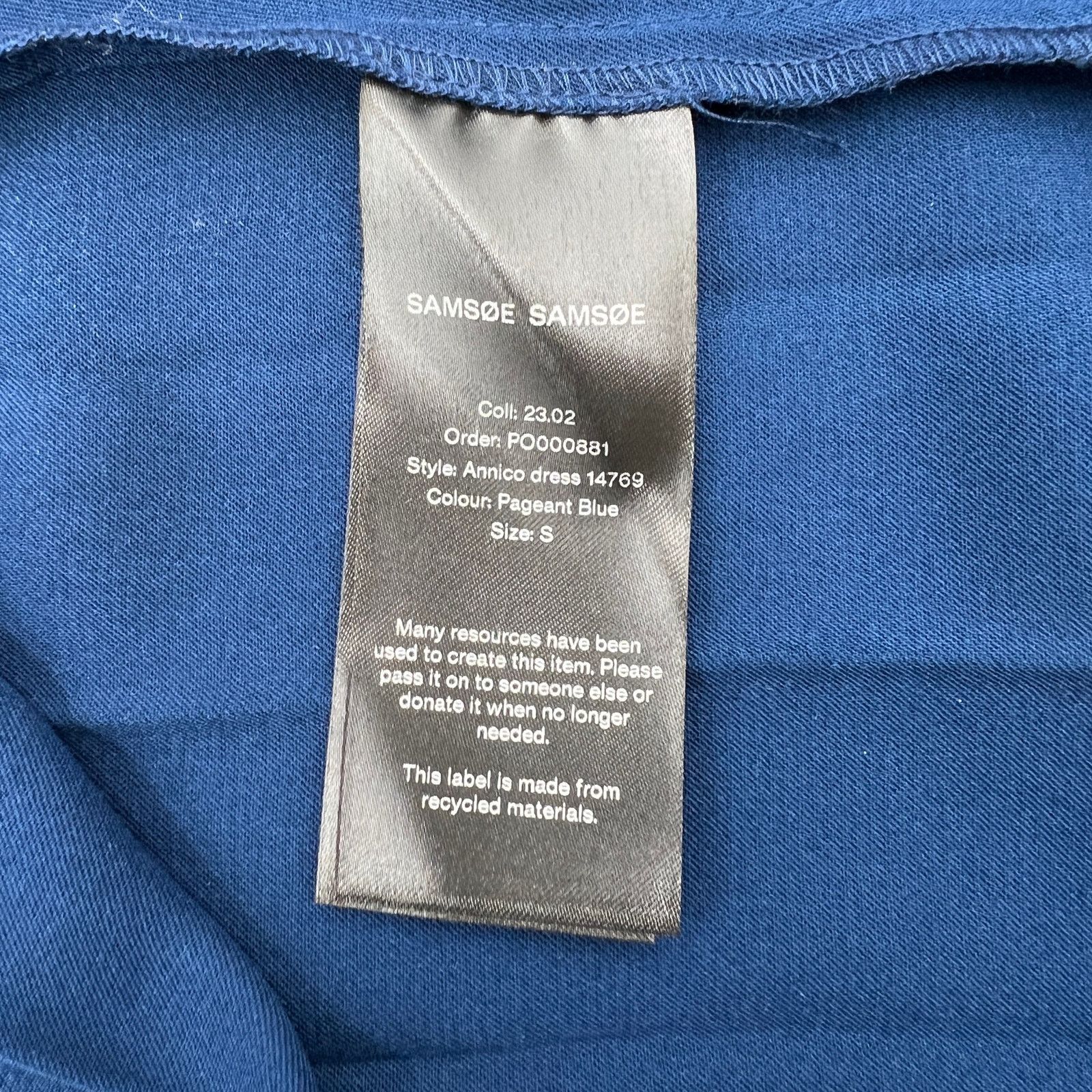 Samsoe Samsoe Samsoe Samsoe Annico Dress Pleated Maxi Blue Size S / US 4 / IT 40 - 8 Thumbnail
