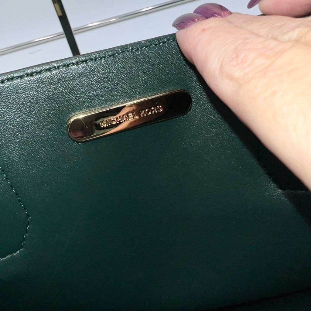 Michael Kors Michael Kors Mercer Large Saffiano Leather Tote Bag in Deep Green Size ONE SIZE - 12 Thumbnail