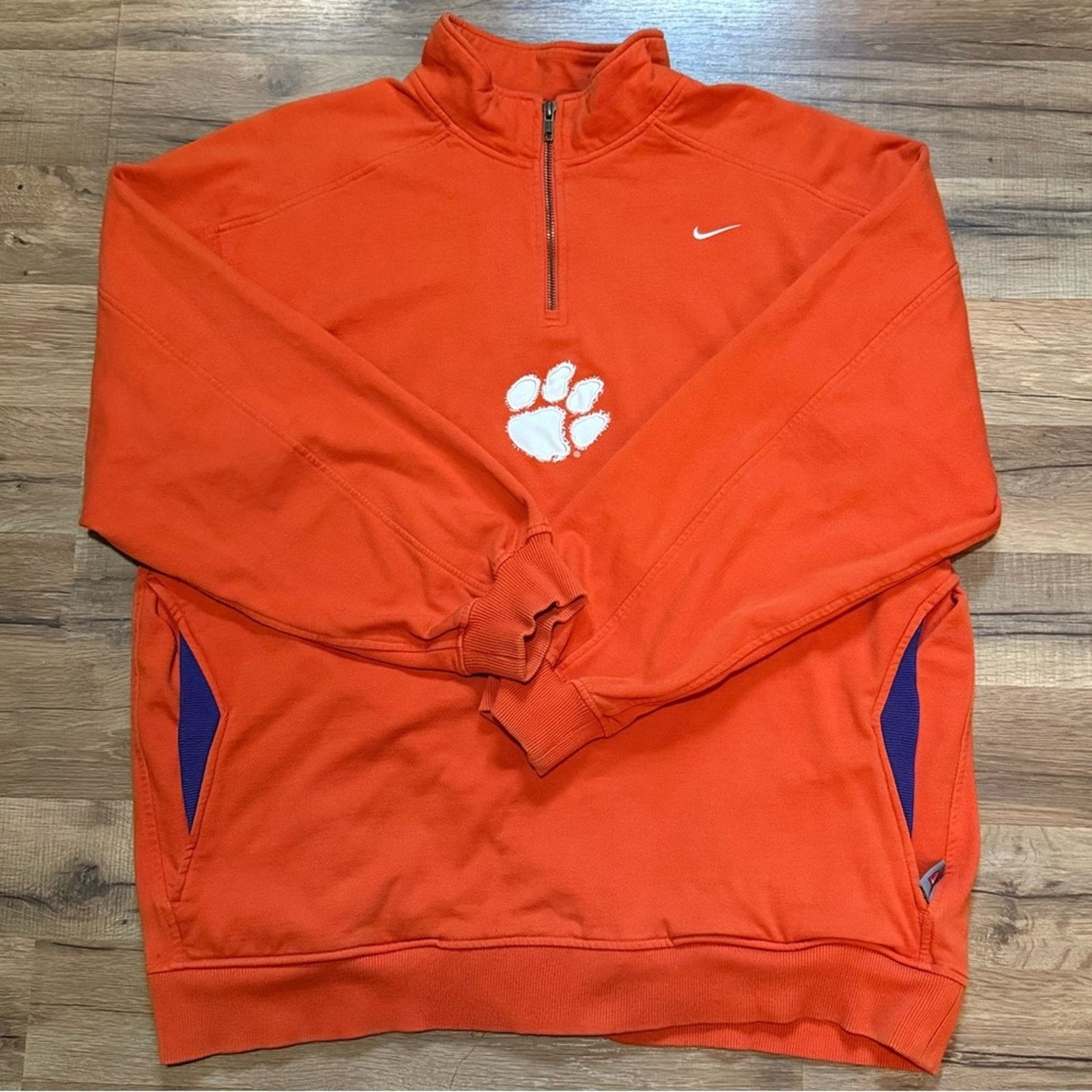 Nike Y2K Nike Team Clemson Quarter Zip Sweatshirt Size US L / EU 52-54 / 3 - 1 Thumbnail