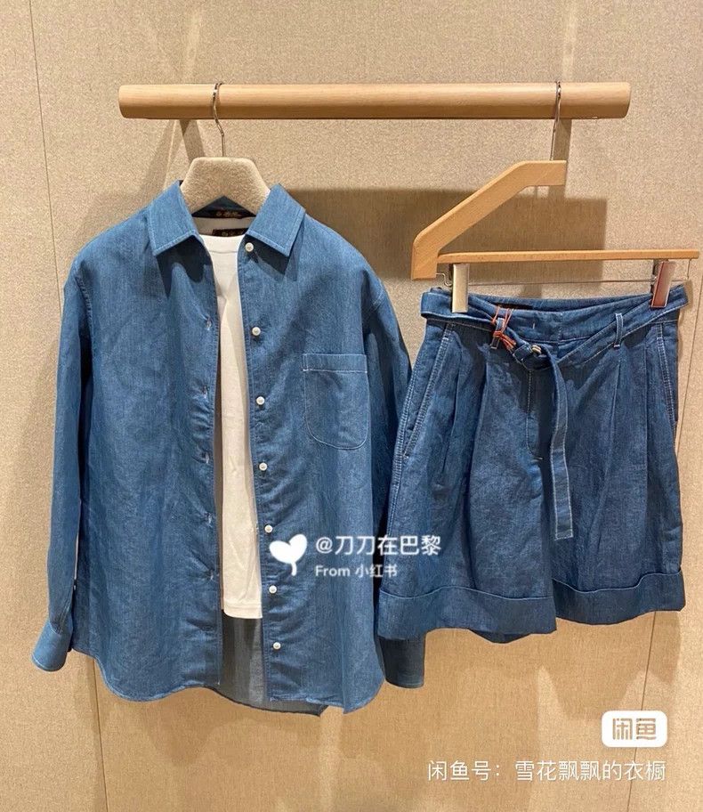 Loro Piana LORO PIANA Blue linen shorts Size 26" / US 2 / IT 38 - 2 Thumbnail
