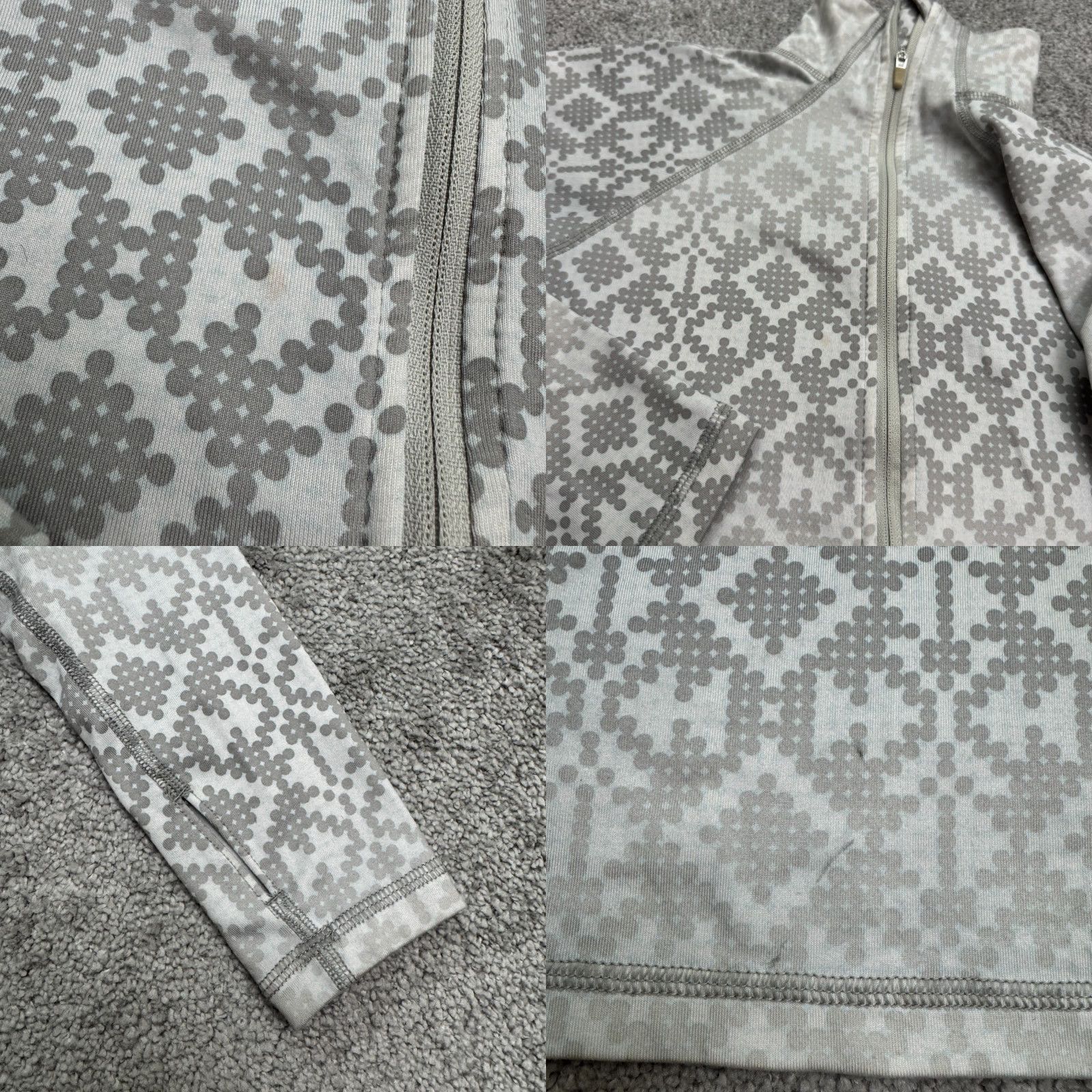 Nike Nike Pro Hyperwarm Dri-Fit Fair Isle 1/2 Zip Active Jacket Womens Small Gray Size S / US 4 / IT 40 - 8 Thumbnail