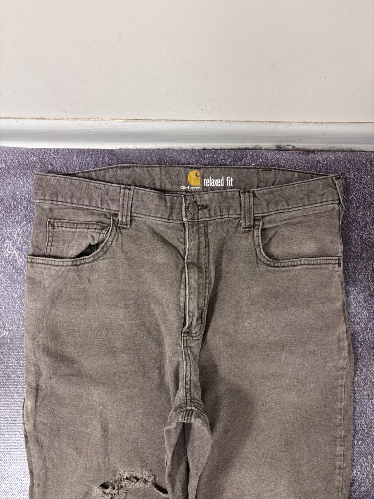 Carhartt Vintage Carhartt Relaxed Fit Khaki Brown Work Pants Trousers Size US 33 - 10 Thumbnail