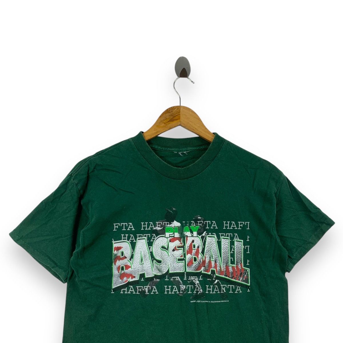 Vintage Vintage 90’ JUST HAFTA BASEBALL MLB Major League Tee Shirt Size S / US 4 / IT 40 - 2 Thumbnail
