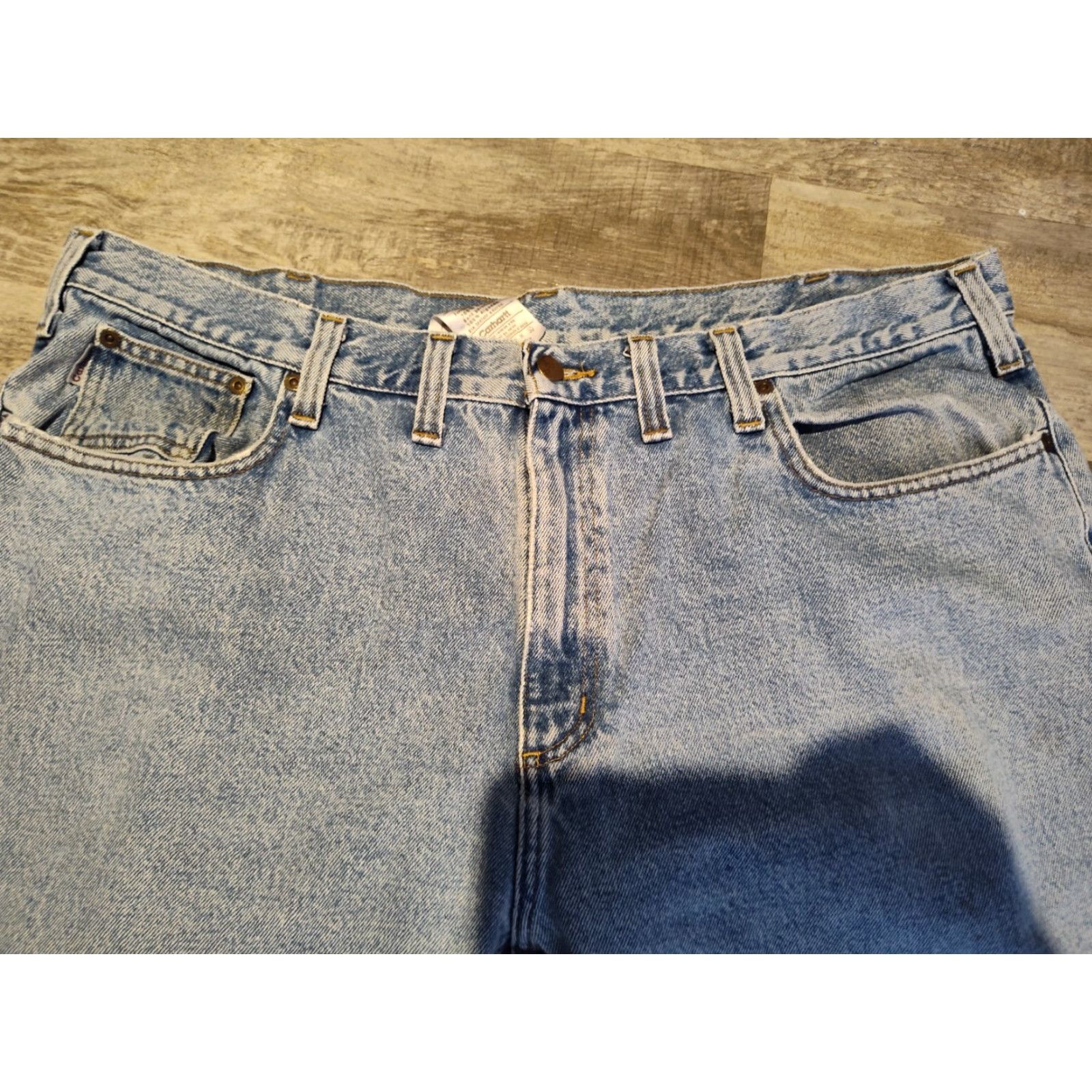 Carhartt VINTAGE Carhartt Jeans Blue Relaxed Fit Light Wash 44x30 Outdoor Mens Size US 44 / EU 60 - 7 Thumbnail