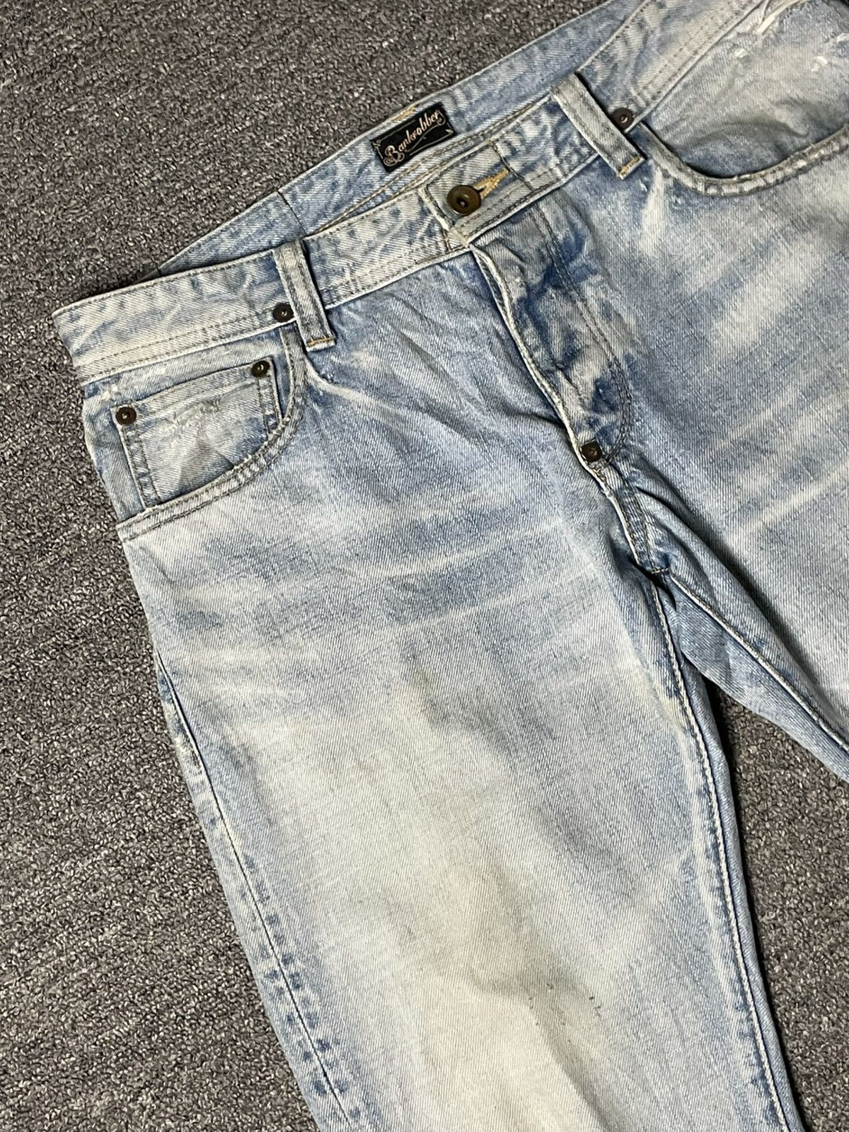 Japanese Brand × Vintage Vintage BANKROBBER Straight Cut Ripped Jeans (91) Size US 33 - 5 Thumbnail