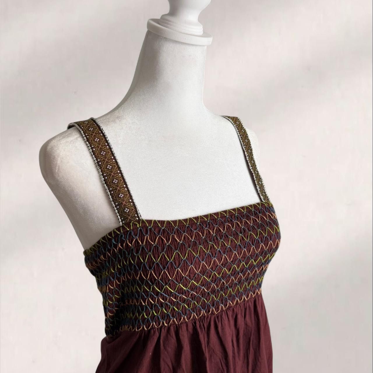 Other Brown floral embroidered babydoll dress Size XXS / US 00 / IT 34 - 4 Thumbnail