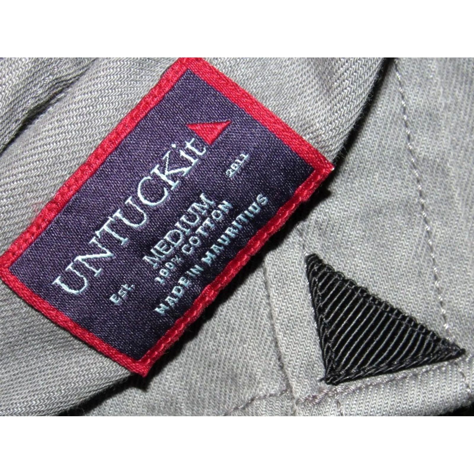 UNTUCKit UNTUCKIT Grey Long Sleeve Button Down Shirt M Mens Shirt Size US M / EU 48-50 / 2 - 3 Thumbnail