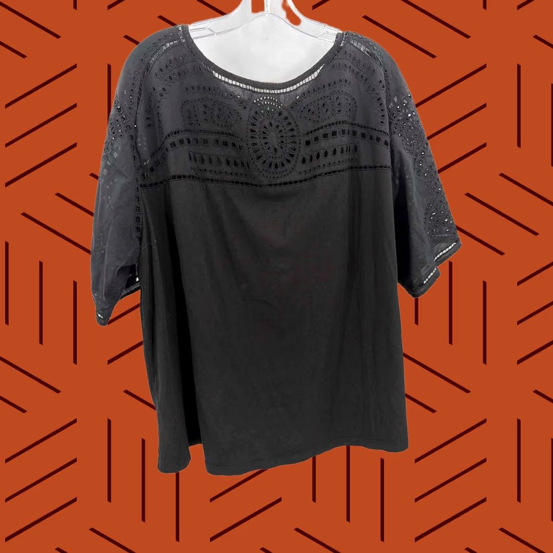 Vintage Lauren Black 2X T-shirt Size XXL / US 16-18 / IT 52-54 - 1 Thumbnail