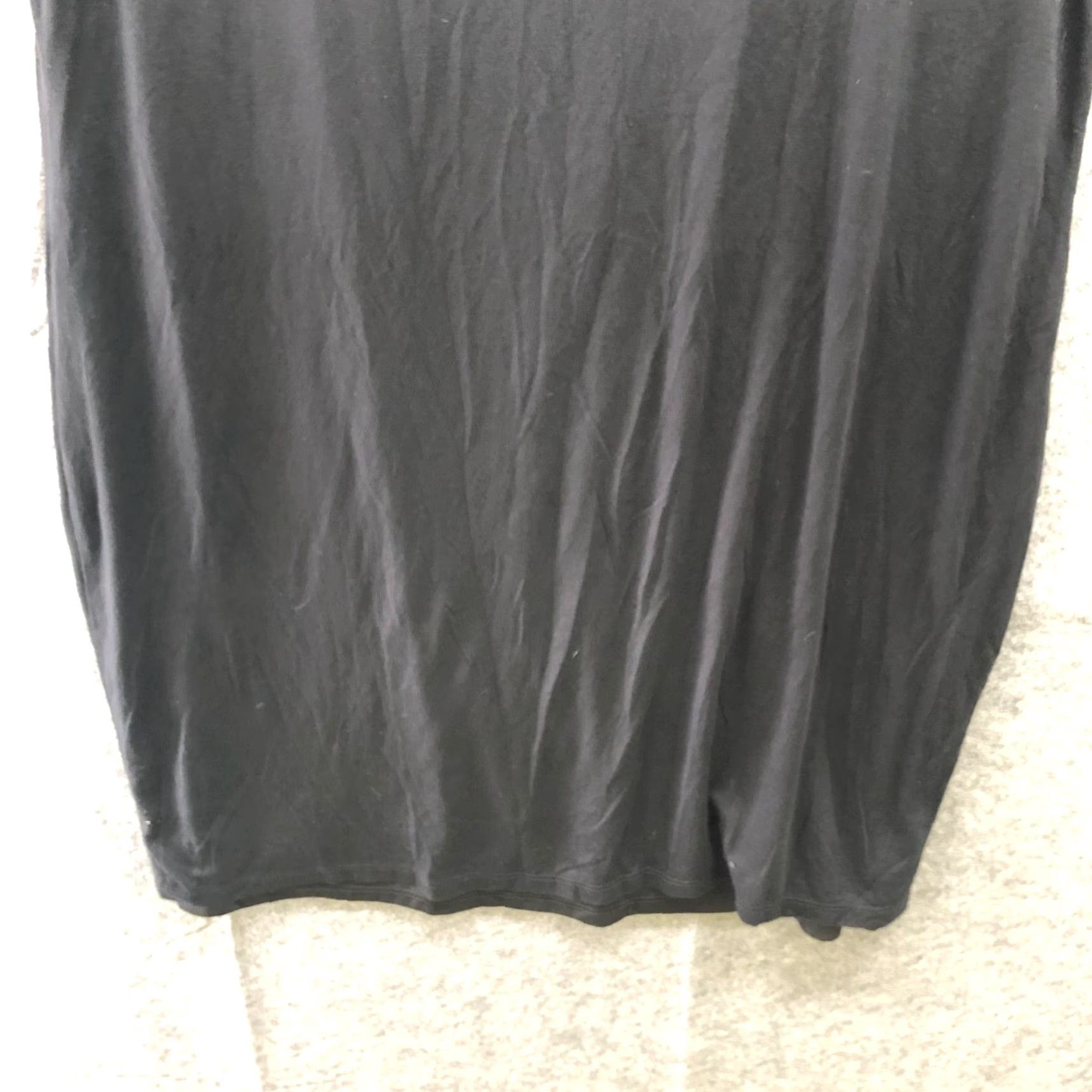 Vintage NWT Macy's ING Plus T Shirt Dress Womens 2X Black Short Sleeve Jersey Knit Midi Dress Size XXL / US 16-18 / IT 52-54 - 4 Thumbnail