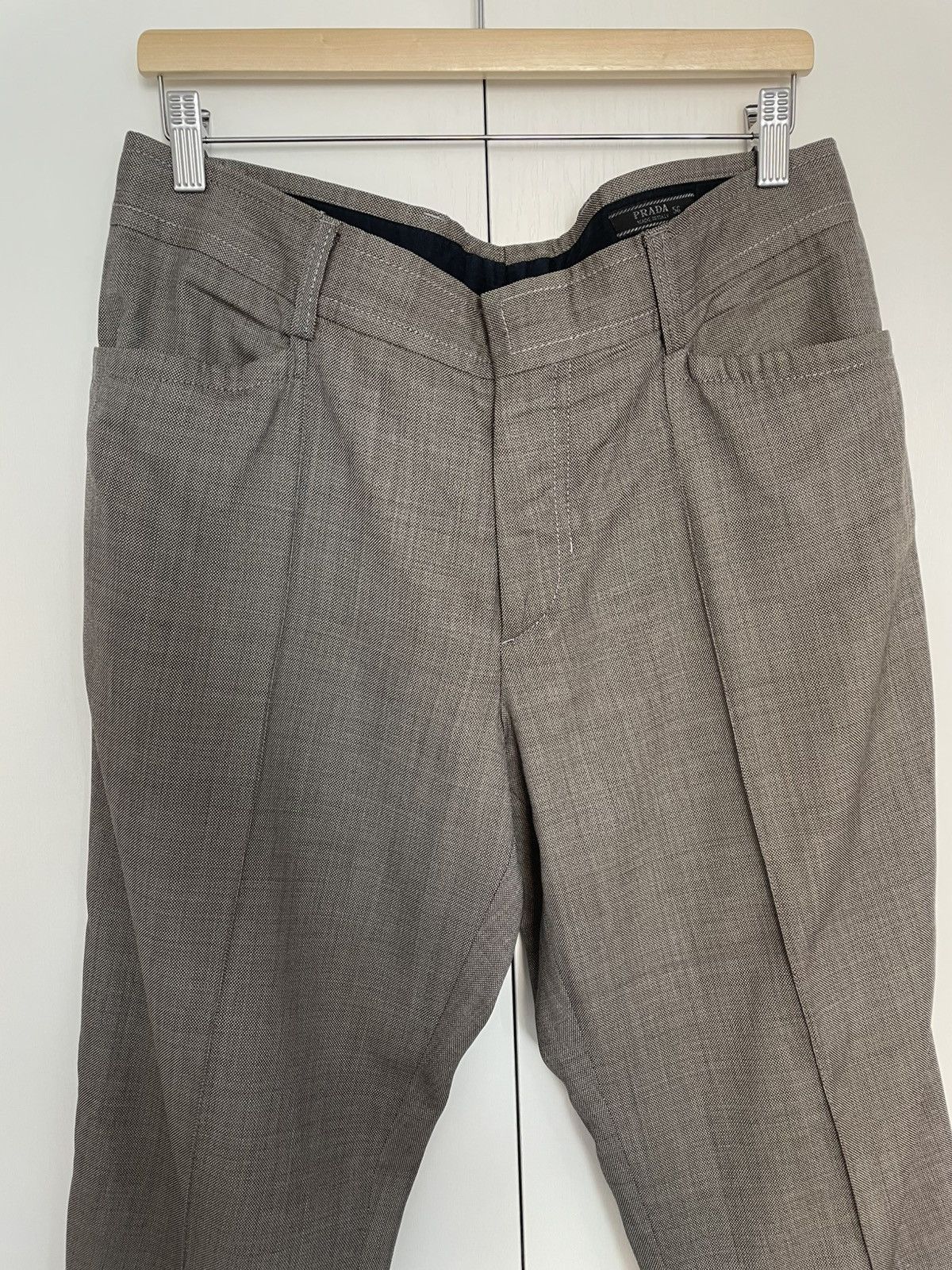 Prada Prada Vintage Wide Leg Wool Pant Trousers Size 56 Size US 36 / EU 52 - 4 Thumbnail