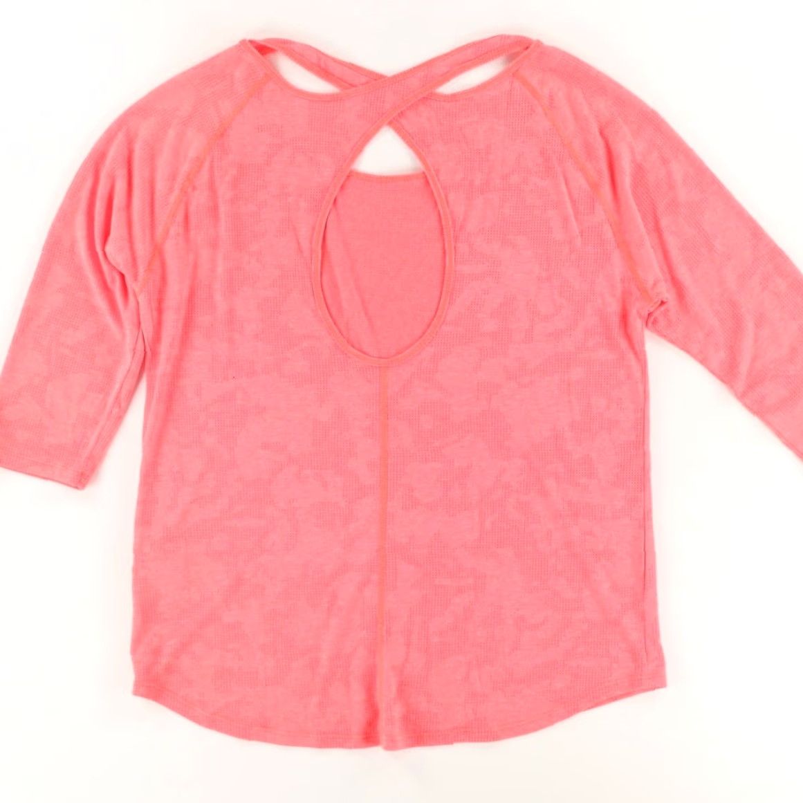 Under Armour Under Armour Jacquard Workout Solid 3/4 Sleeve Top Pink Women's L Shirt Men? Size L / US 10 / IT 46 - 4 Thumbnail