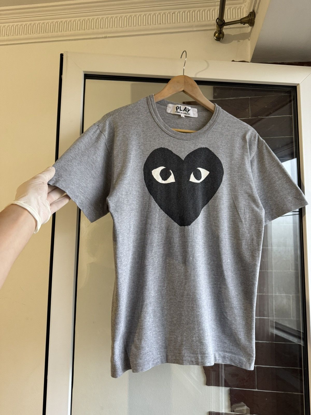 Comme des Garcons PLAY Comme Des Garcons gray tshirt Size US L / EU 52-54 / 3 - 2 Thumbnail