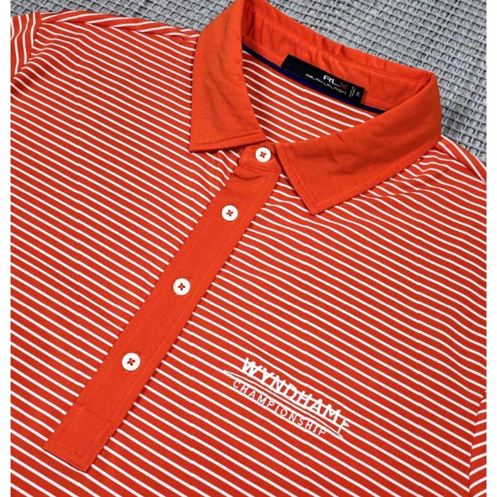 RLX Ralph Lauren RLX Ralph Lauren Wyndham Championship Orange Stripe Polo Shirt Mens XL Golf Polo Shirt XL Orange Striped PRL Wyndham Championship Size US XL / EU 56 / 4 - 4 Thumbnail