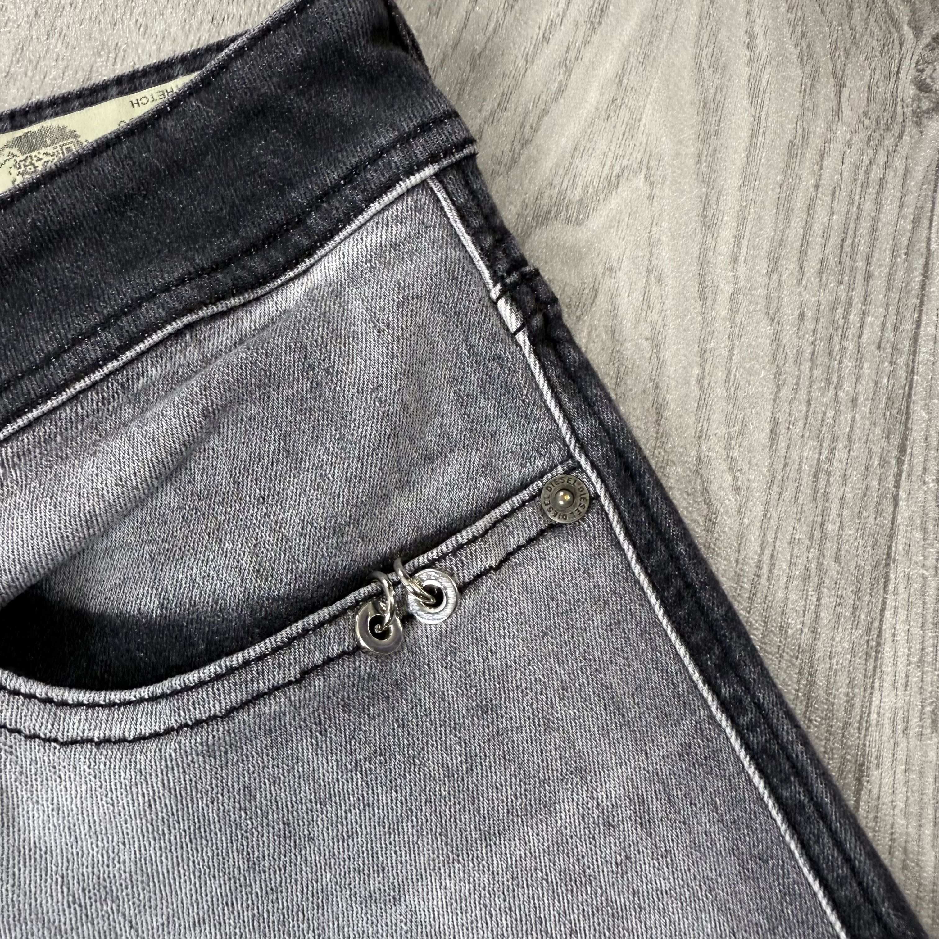 Diesel Diesel Sleenker-X-SP Slim Skinny Grey Denim Jeans Size US 30 / EU 46 - 12 Thumbnail
