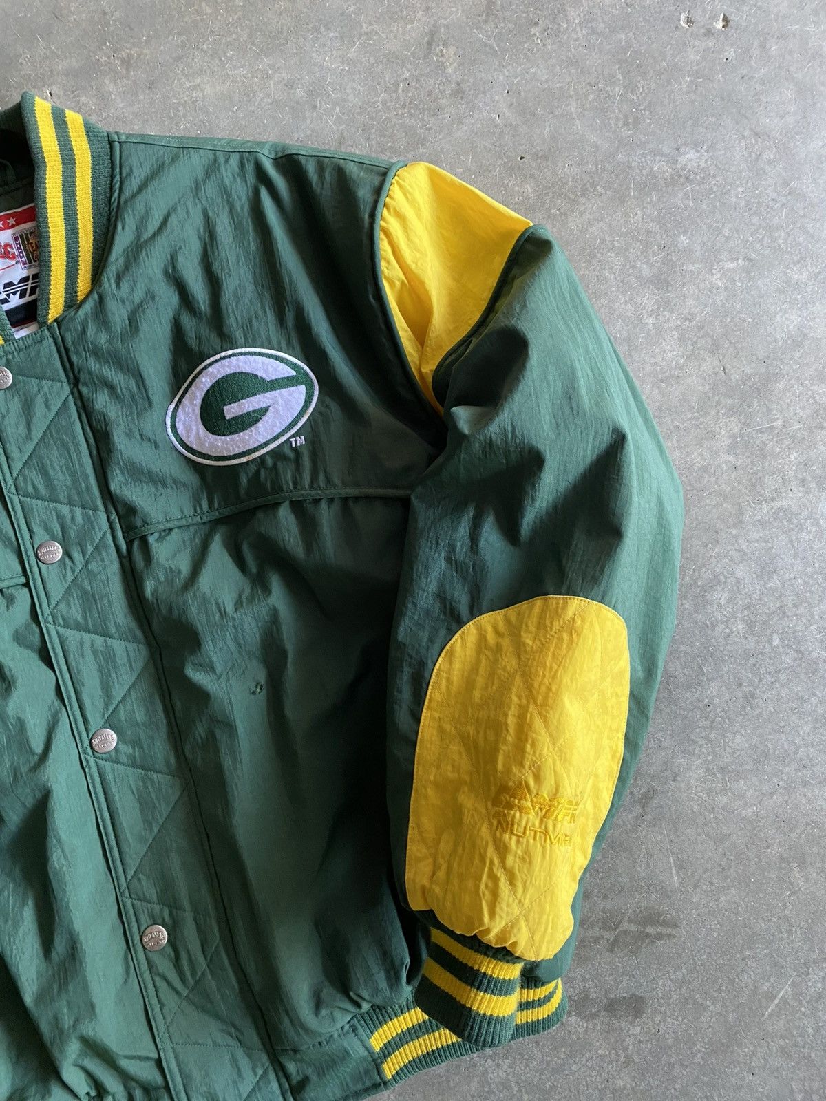 Nutmeg 90s Green Bay Packers Embroidered Full Zip Streetwear Jacket Size US M / EU 48-50 / 2 - 8 Thumbnail