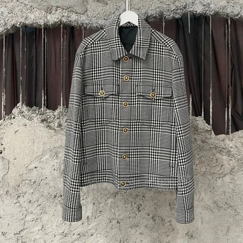 Versace Versace Women's Gray Checkered Jacket . Size XXS / US 00 / IT 34 - 1 Thumbnail