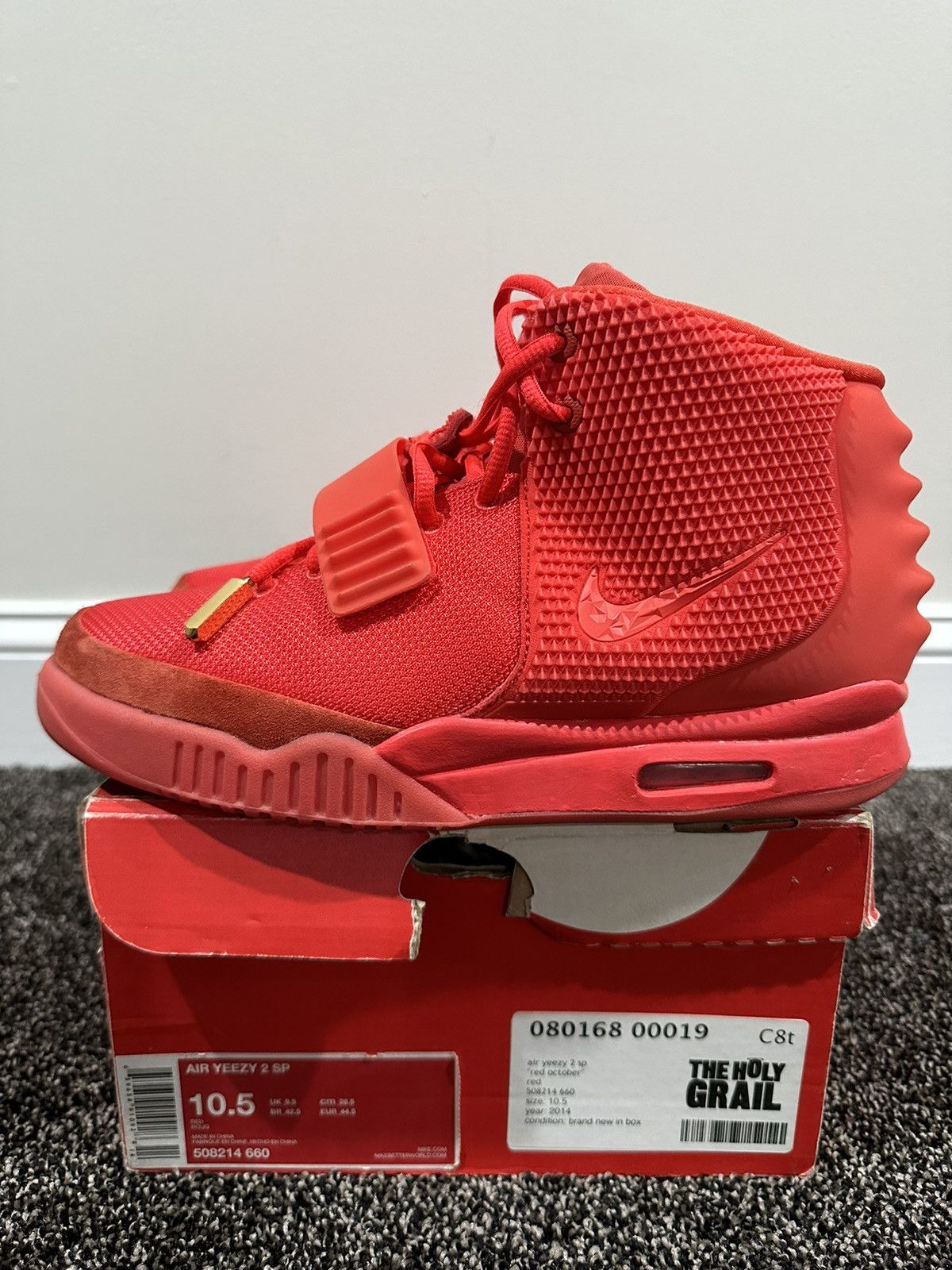 Kanye West × Nike Nike Air Yeezy 2 SP Kanye West Red October Sneakers 2014 Size US 10.5 / EU 43-44 - 3 Thumbnail