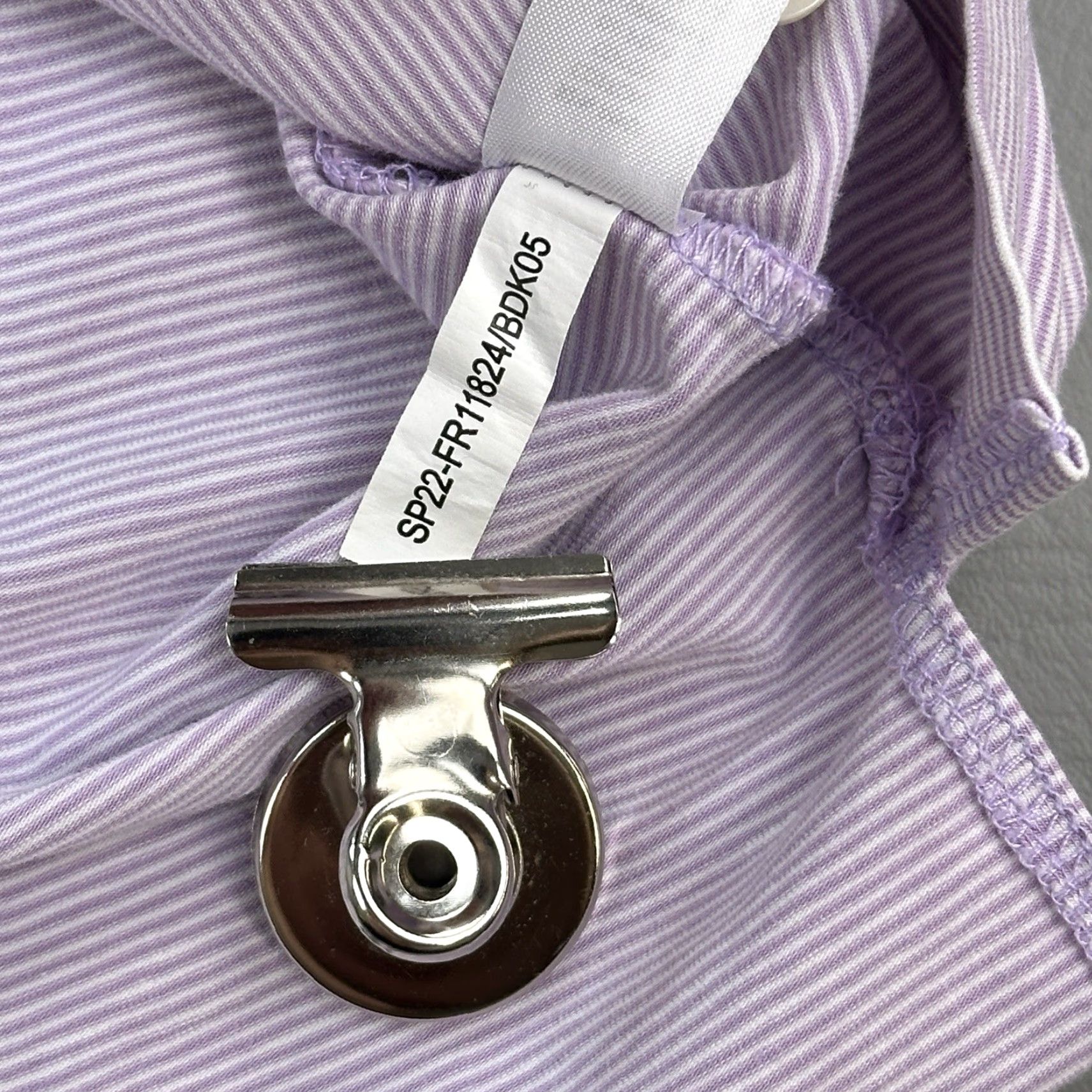 Vintage B Draddy Sport Polo Shirt Mens Large Purple Stripe Embroidered Performance Golf Shirt Size US L / EU 52-54 / 3 - 5 Thumbnail