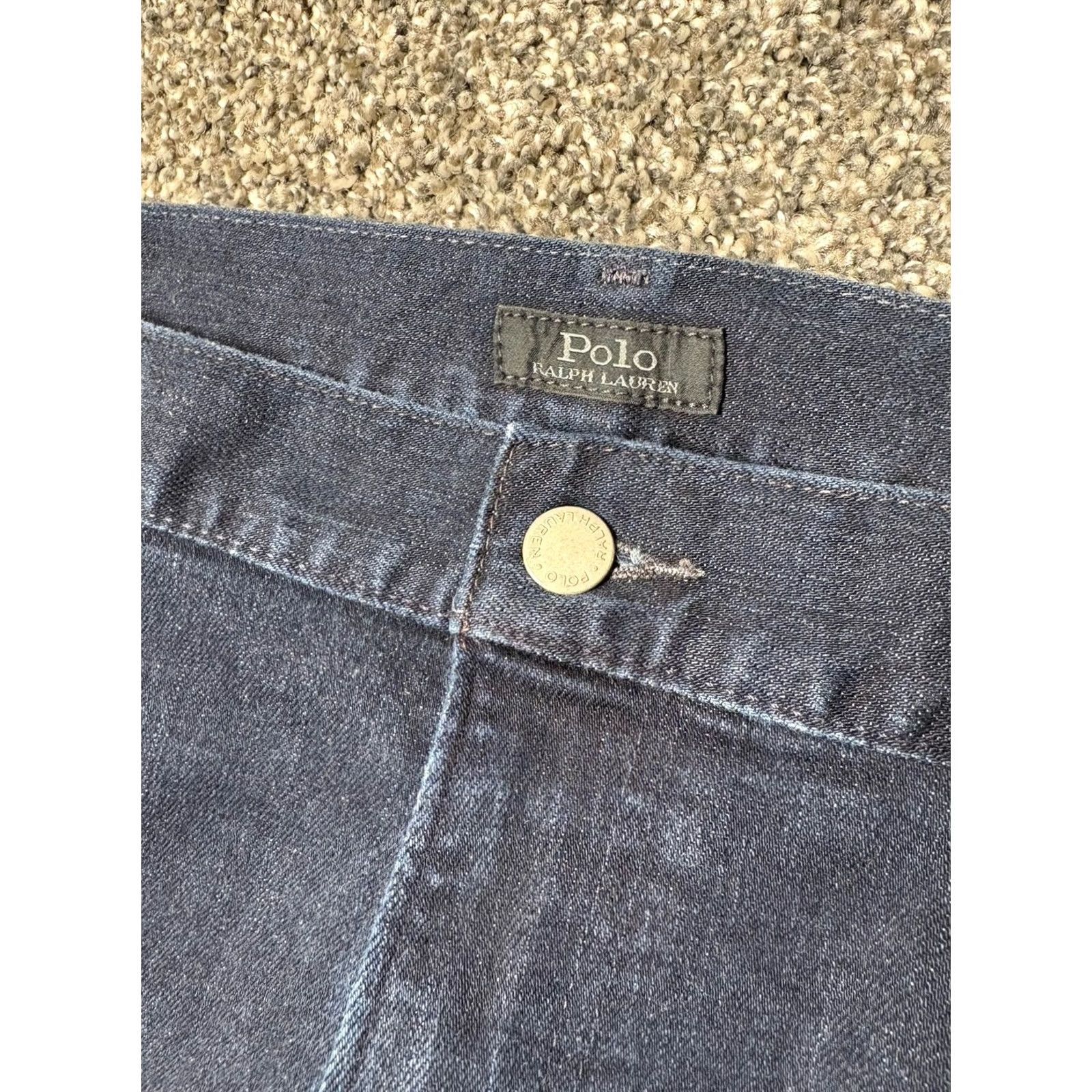 Polo Ralph Lauren VINTAGE Polo Ralph Lauren Hampton Jeans Mens 40x32 Relaxed Fit Straight Dark Wash Size US L / EU 52-54 / 3 - 7 Thumbnail