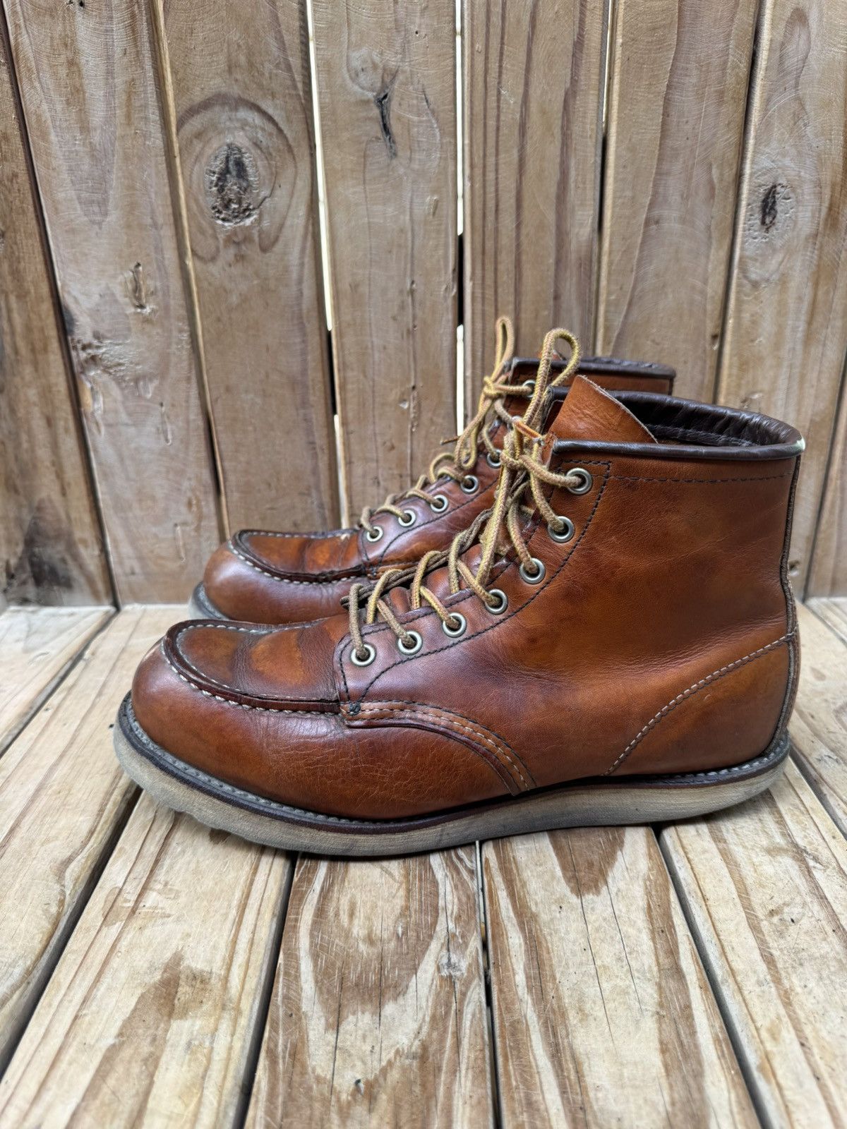 Red Wing Red wing 875 Moc Toe brown leather boots US 8.5 D UK 7.5 Size US 8.5 / EU 41-42 - 8 Thumbnail