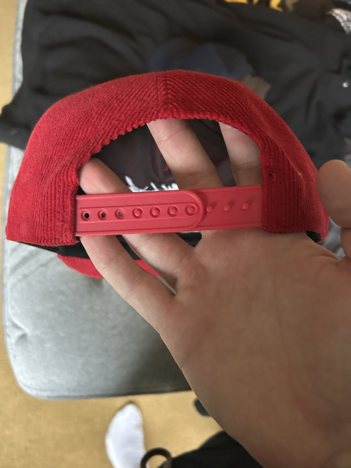 Vintage × Wish Me Luck Wishmeluck Red Corduroy trucker hat Size ONE SIZE - 3 Thumbnail