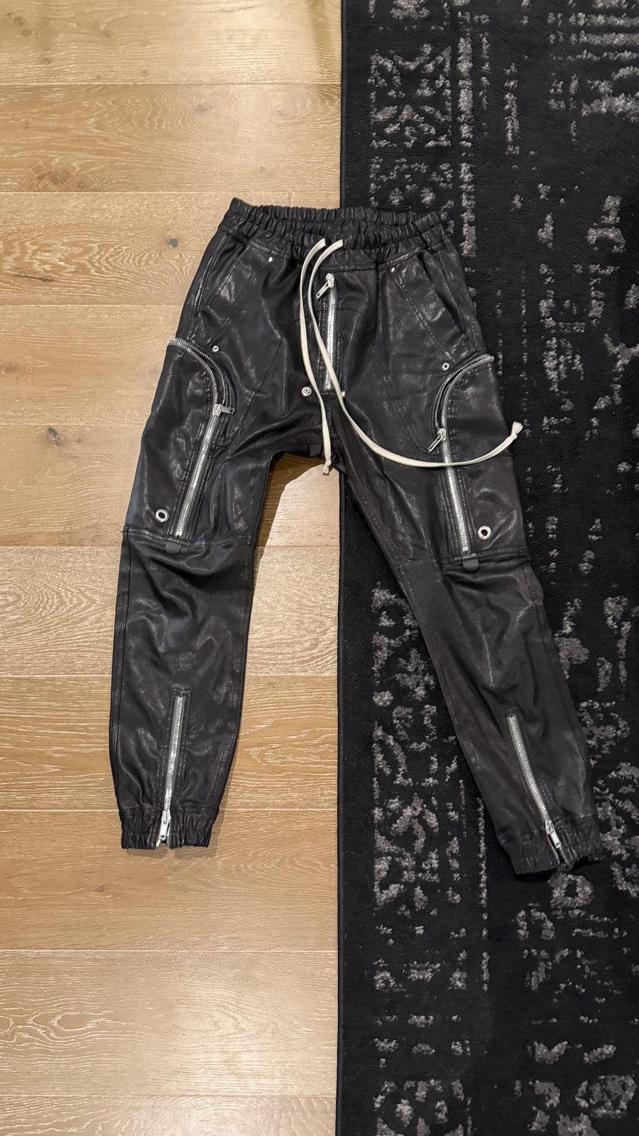 Rick Owens BAUHAUS LEATHER PANTS Size US 32 / EU 48 - 3 Thumbnail