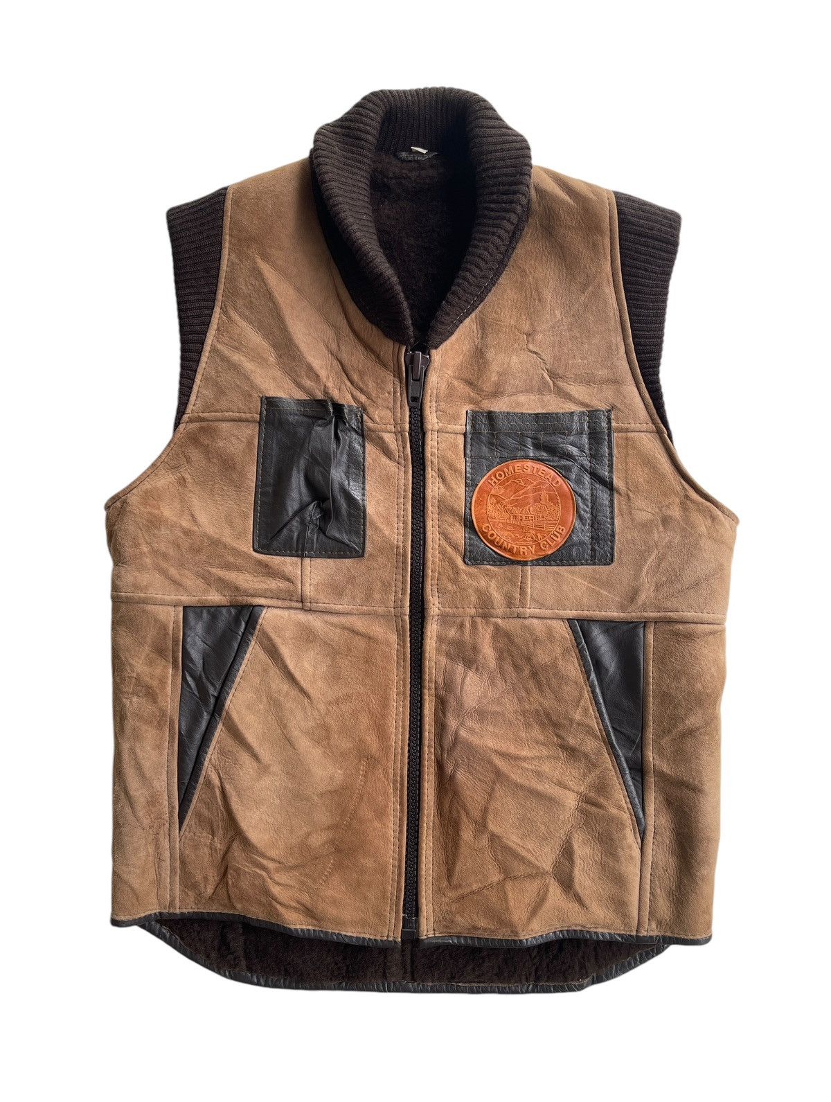 Vintage Vintage Sheepskin Shearling Suede Leather Vest Size US S / EU 44-46 / 1 - 1 Thumbnail