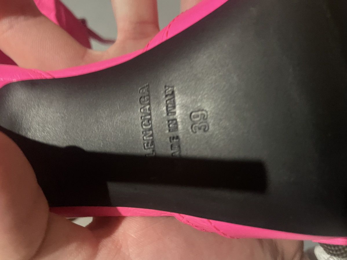 Balenciaga Balenciaga Womens Flou Pink Cagole Leather Studded Stiletto Size US 8.5 / IT 38.5 - 9 Thumbnail