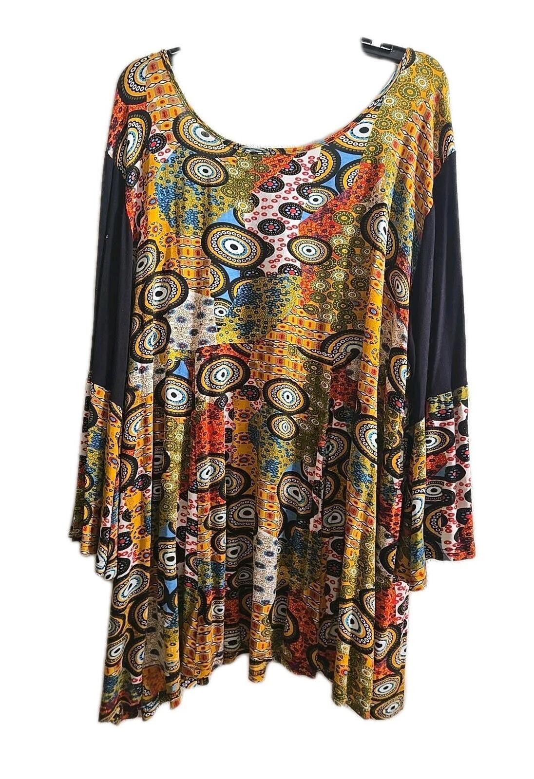 Other Pyramid Collection 3X Boho Hippie Tunic Top Multicolor NEW Size 3XL / US 20-22 - 4 Thumbnail