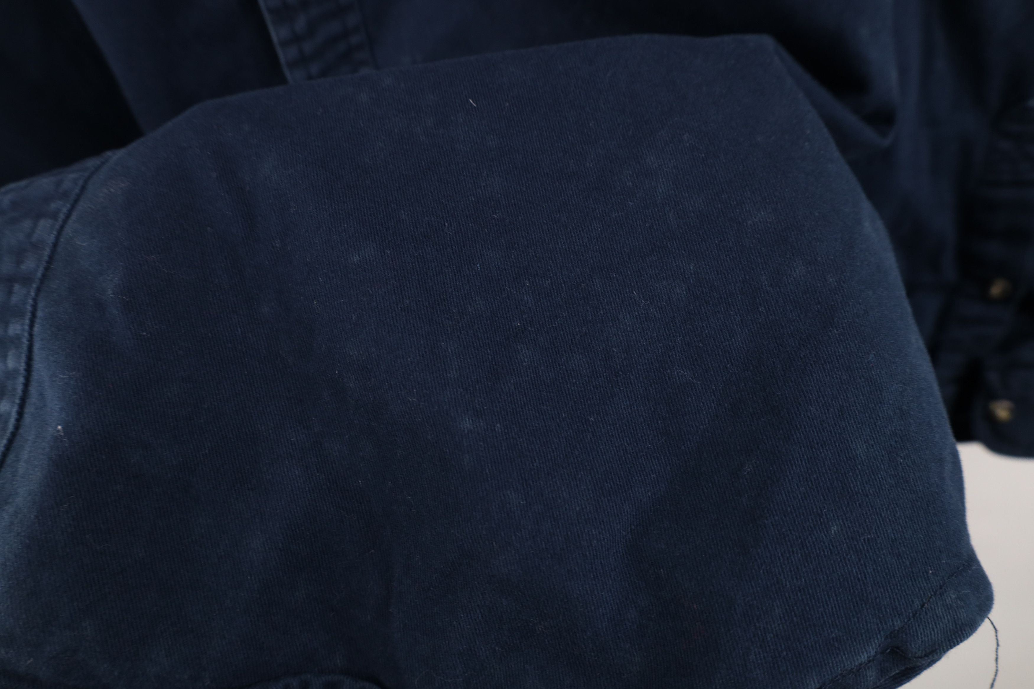 Vintage Vintage 90s Streetwear Band Collar Button Shirt Navy Blue Size US M / EU 48-50 / 2 - 6 Thumbnail