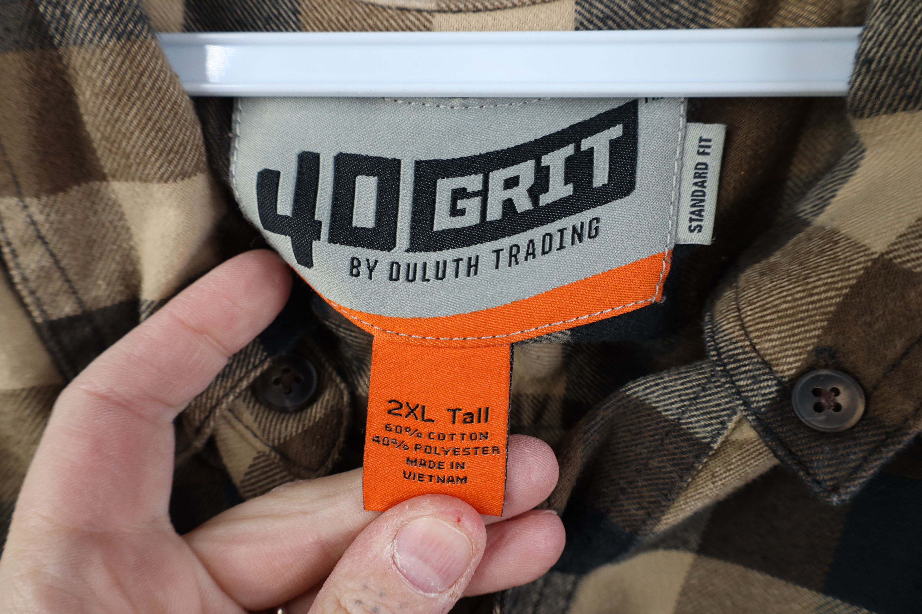 Duluth Trading Company Duluth Trading Co 40 Grit Collared Button Down Shirt Brown Size US XXL / EU 58 / 5 - 7 Thumbnail