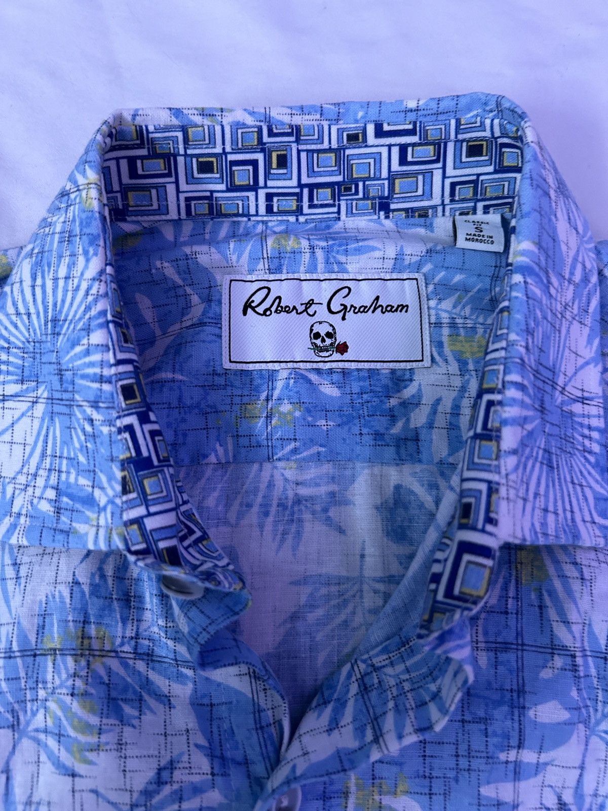 Robert Graham Robert Graham Linen Blend Short Sleeve Shirt Size US S / EU 44-46 / 1 - 5 Thumbnail