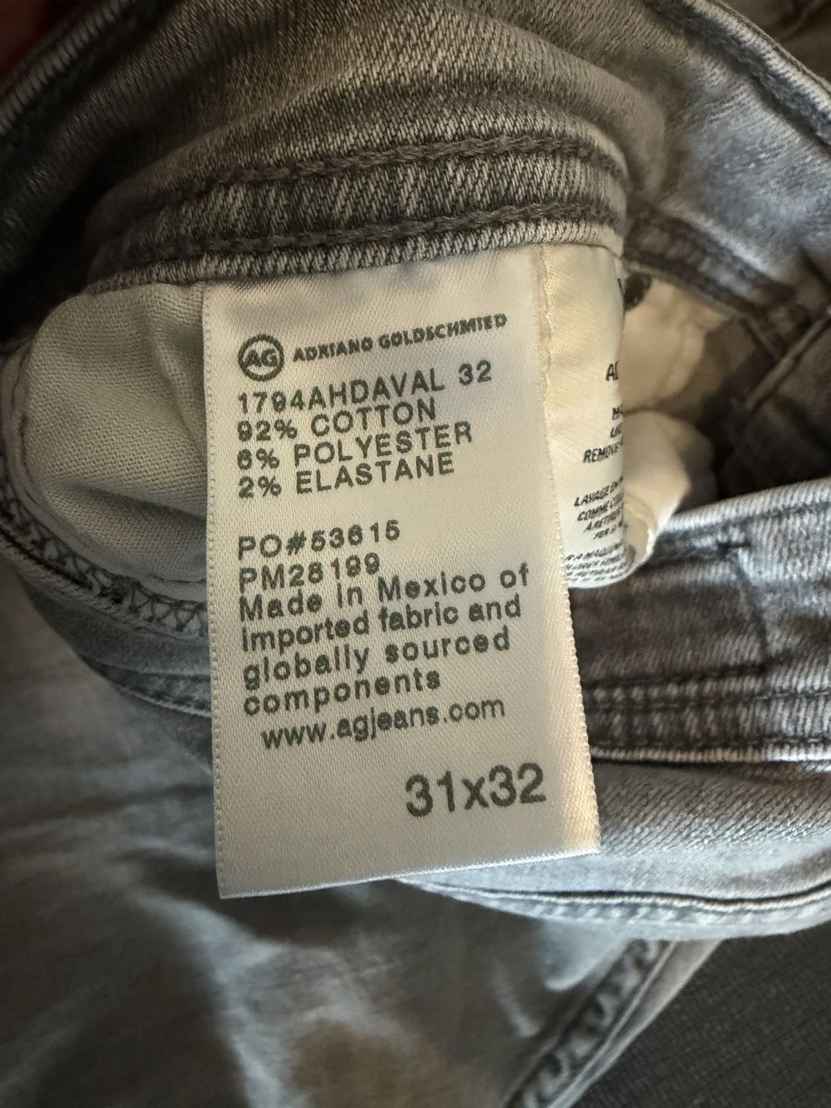 AG Adriano Goldschmied Excellent Condition AG Gray Men’s Jeans Size US 31 - 5 Thumbnail