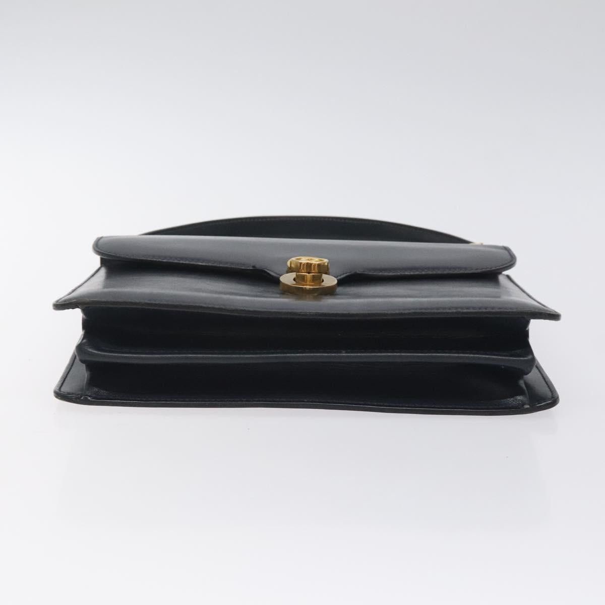 Gucci GUCCI Hand Bag Leather Navy Gold Size ONE SIZE - 9 Thumbnail