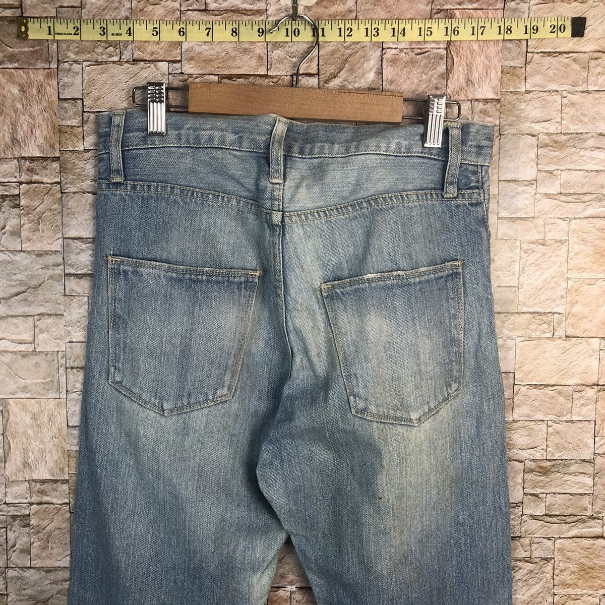 Japanese Brand Archives Blue Distressed Denim Pants #A65 Size US 30 / EU 46 - 16 Thumbnail