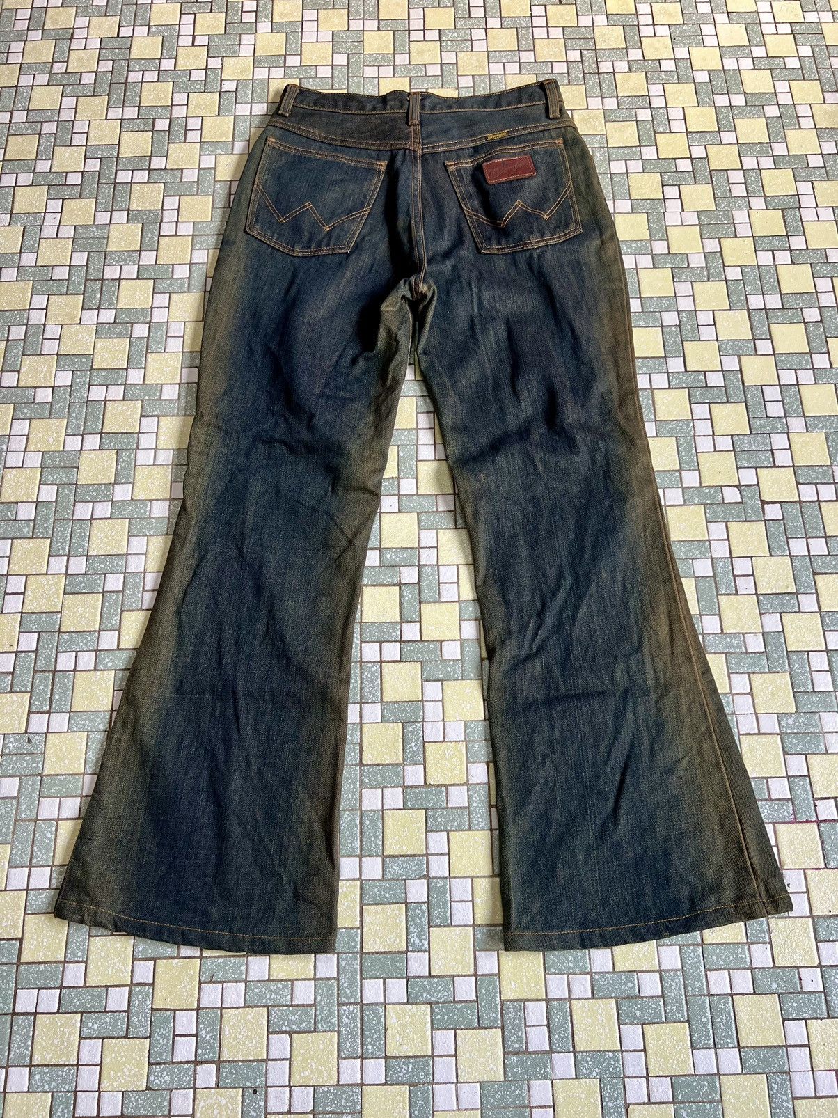 Japanese Brand × Wrangler Wrangler Western Style Faded Blue Flared Jeans Size US 28 / EU 44 - 5 Thumbnail